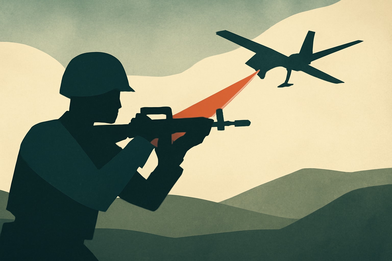Editorial illustration for: Marines Train to Shoot Down Combat Drones with Standard Weapons