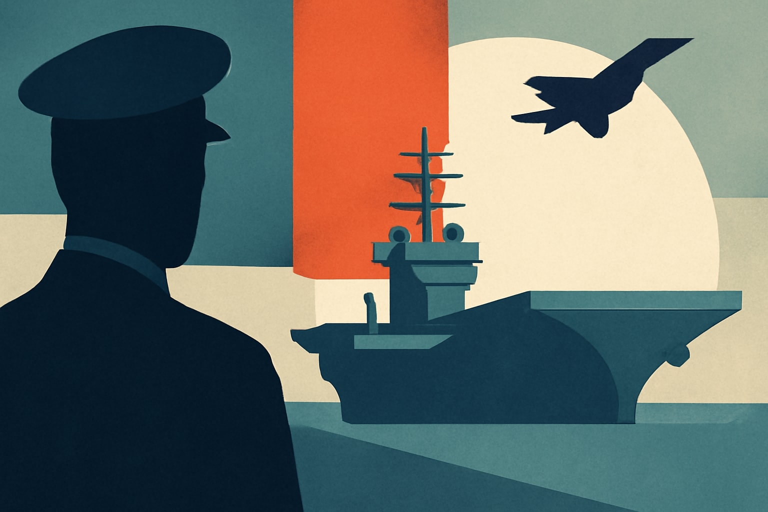 Editorial illustration for: Senator Presses Navy for Answers on USS Abraham Lincoln Deployment