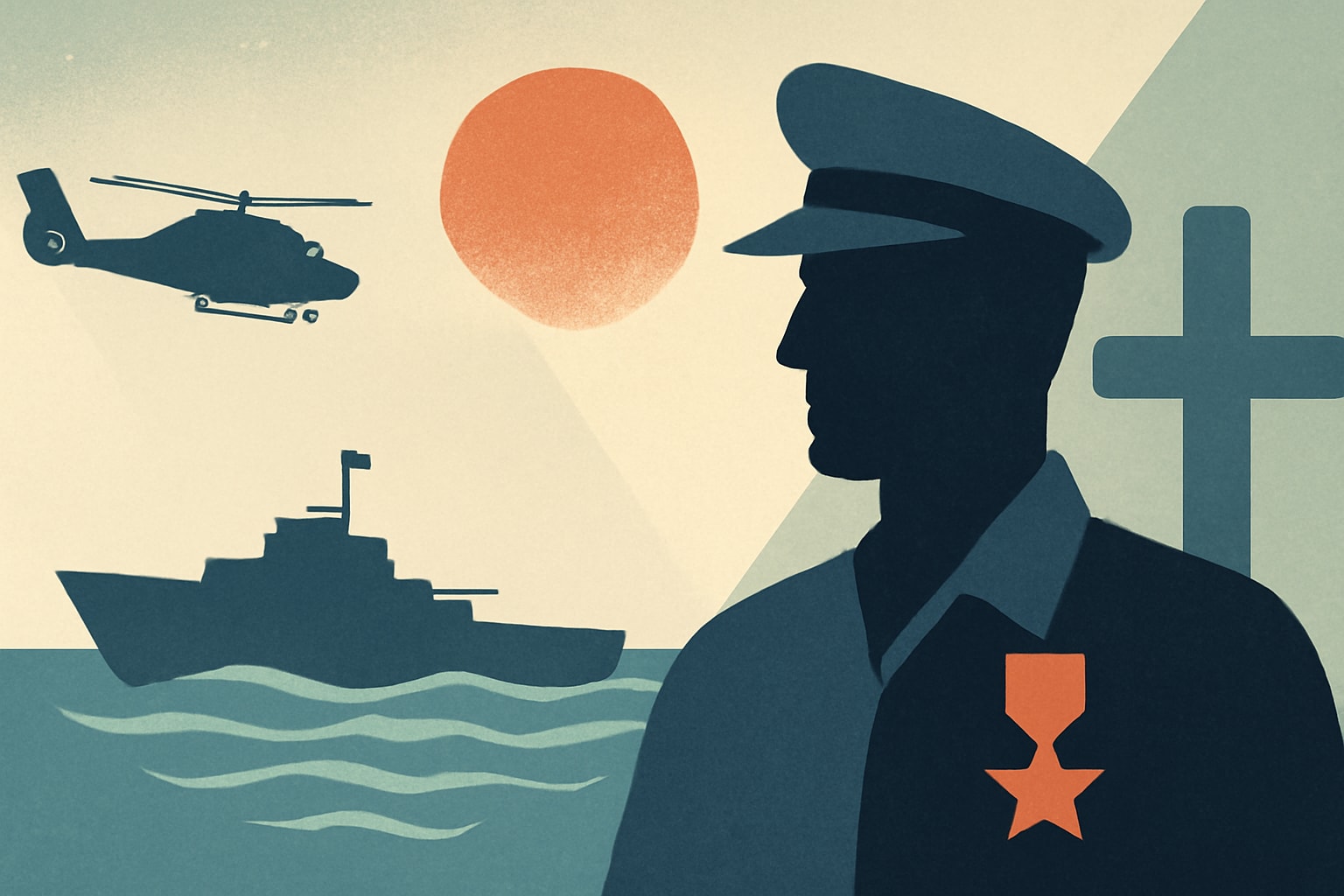 Editorial illustration for: Remembering Douglas Munro: The Coast Guard's Sole Medal of Honor Recipient