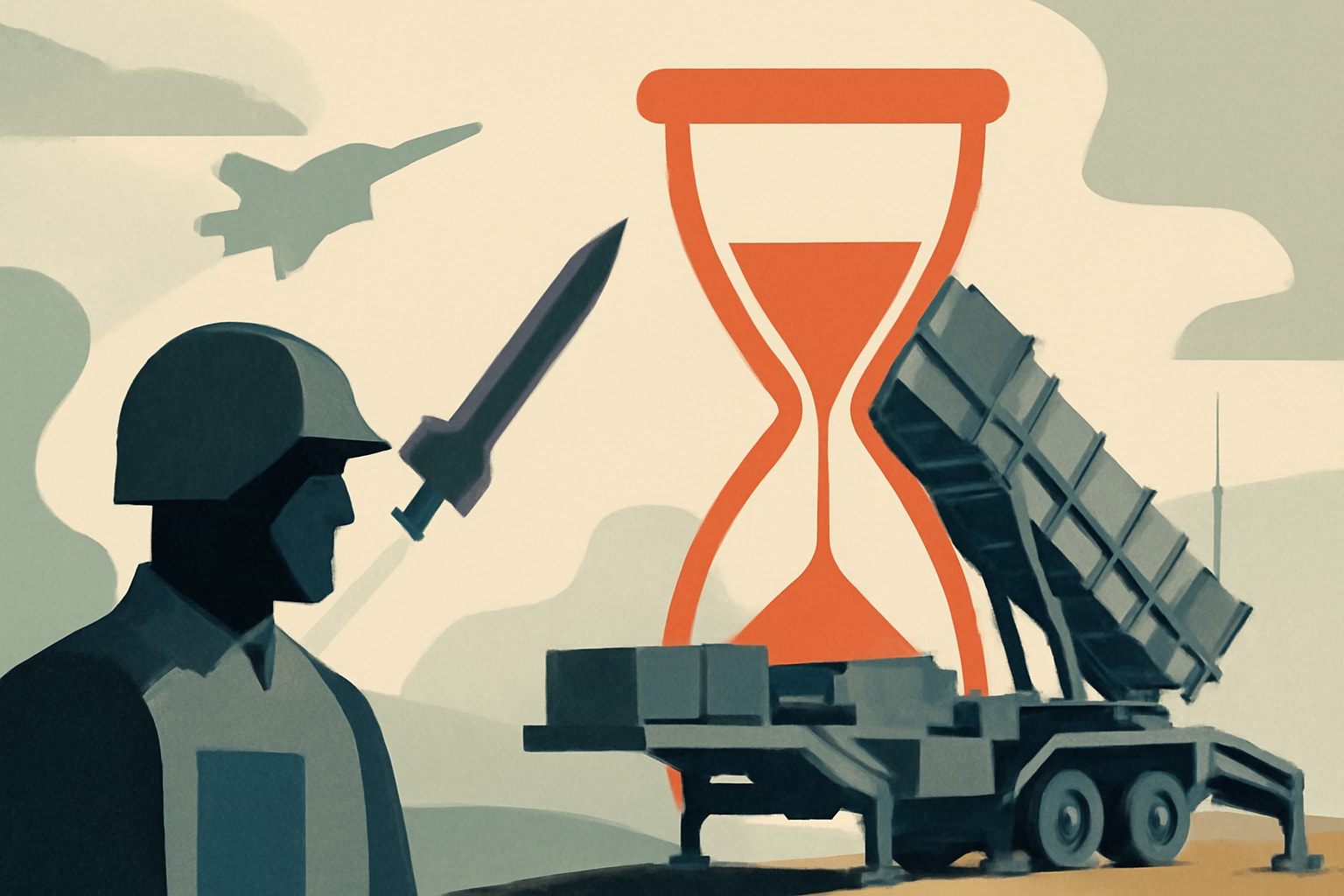 Editorial illustration for: Patriot Missile Production for Ukraine Faces Delays Amid Uncertainty