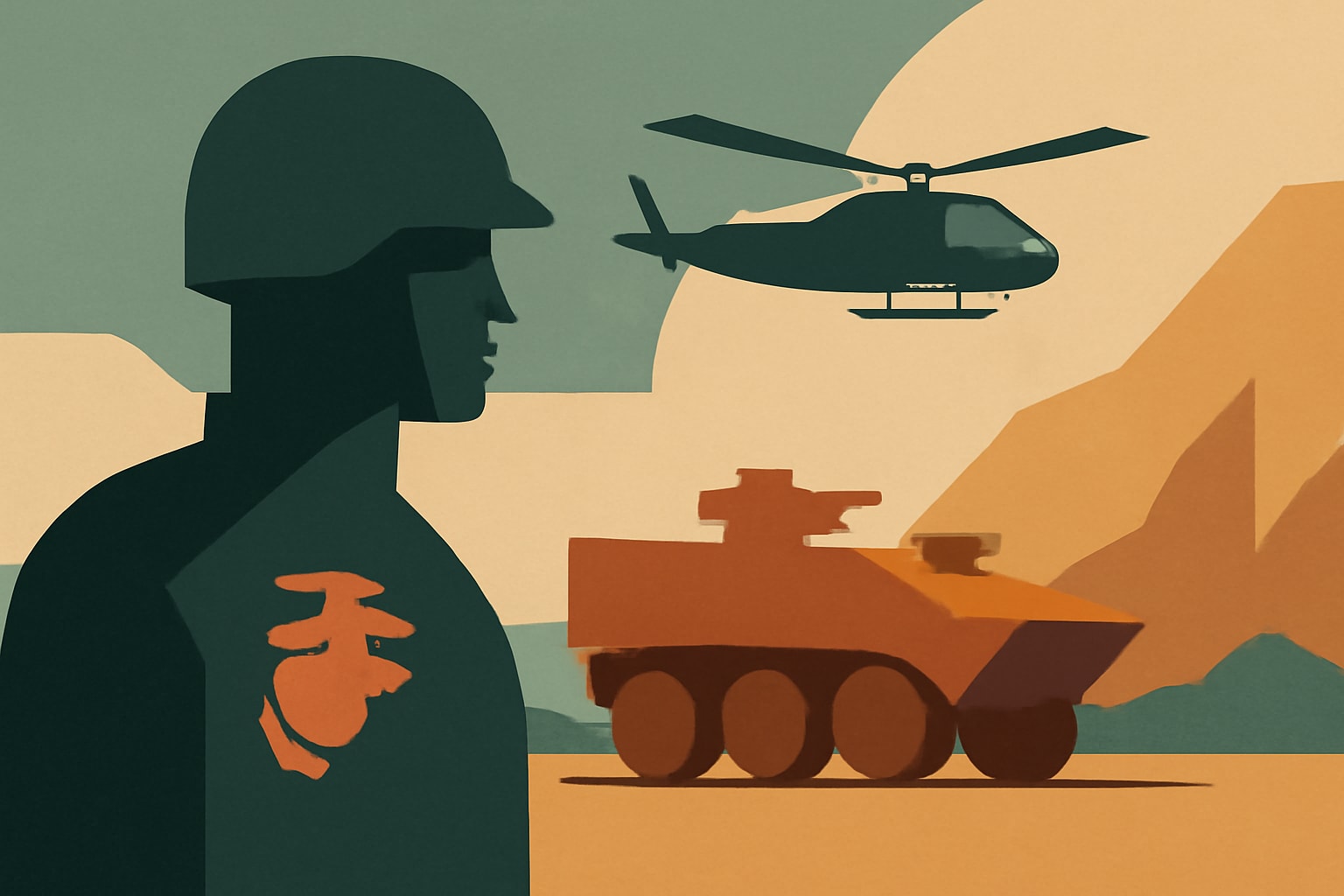 Editorial illustration for: US Marines Certified as a Marine Air-Ground Task Force in Darwin
