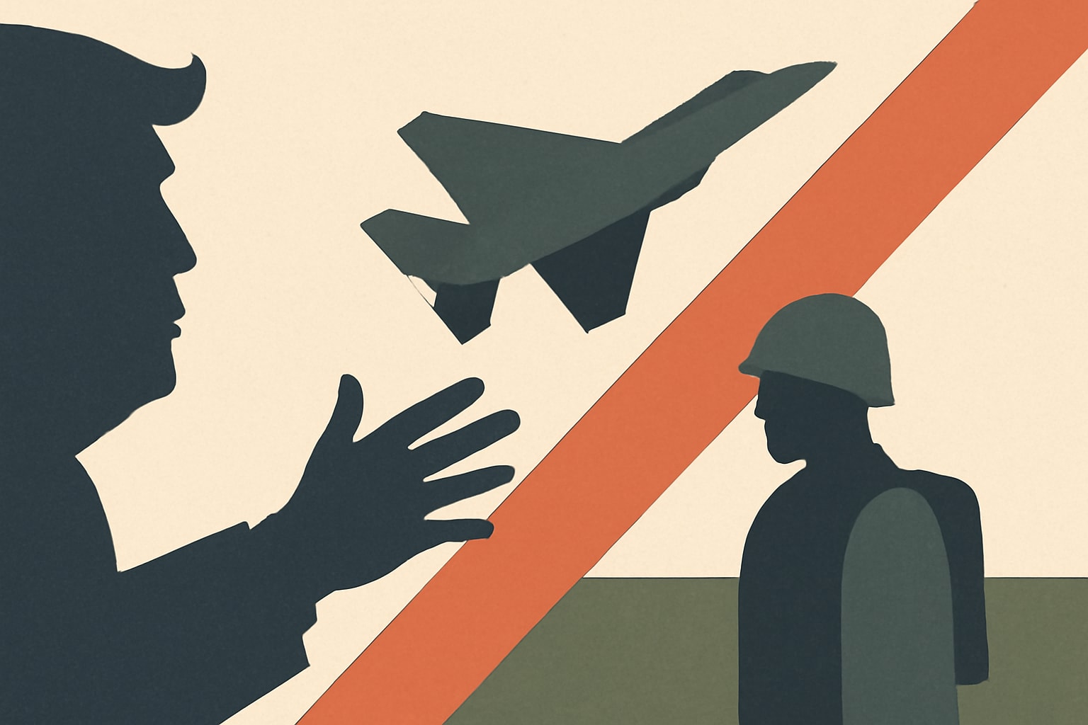 Editorial illustration for: Trump Orders Pentagon to Scale Back Joint Exercises with South Korea