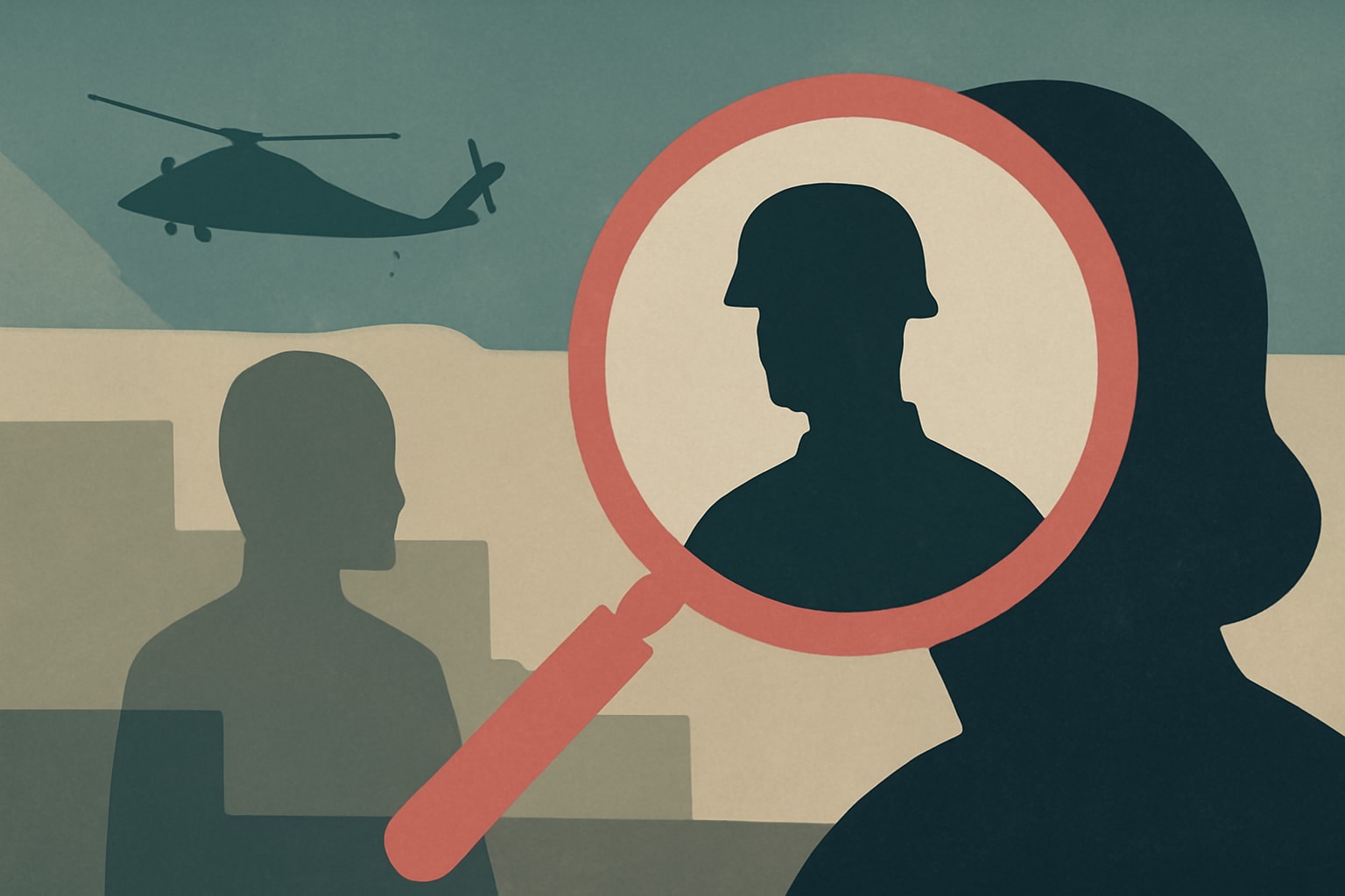 Editorial illustration for: Austin Tice’s Mother Renews Search for Answers After Health Crisis