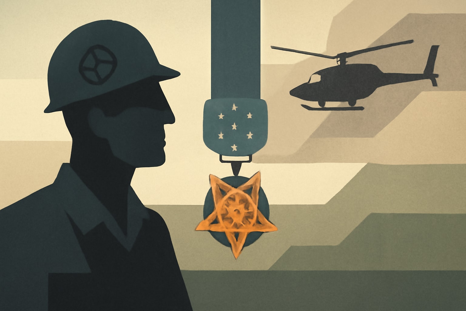 Editorial illustration for: Marvin Shields: The Only Navy Seabee Awarded the Medal of Honor