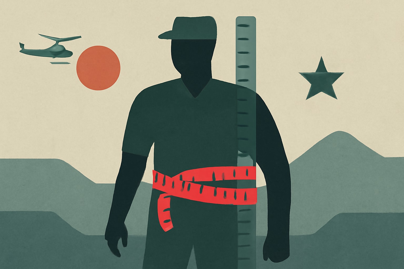 Editorial illustration for: Understanding the Military's New Waist-to-Height Ratio Test