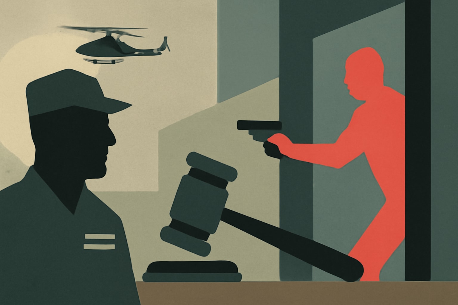 Editorial illustration for: 72-Year-Old Army Veteran Faces $10 Million Lawsuit After Shooting Intruder