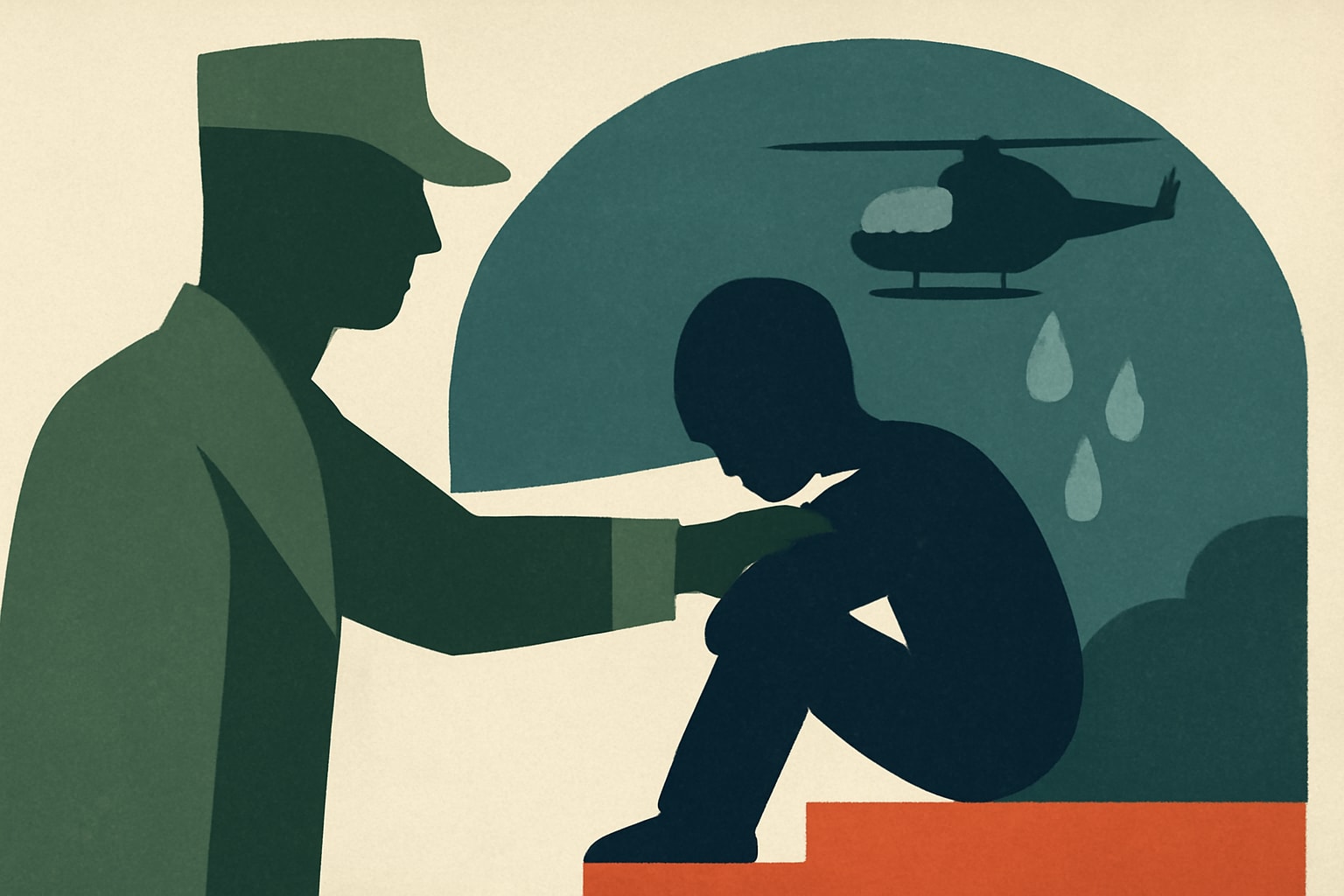 Editorial illustration for: Support for Military Youth Facing Crisis: Resources Needed