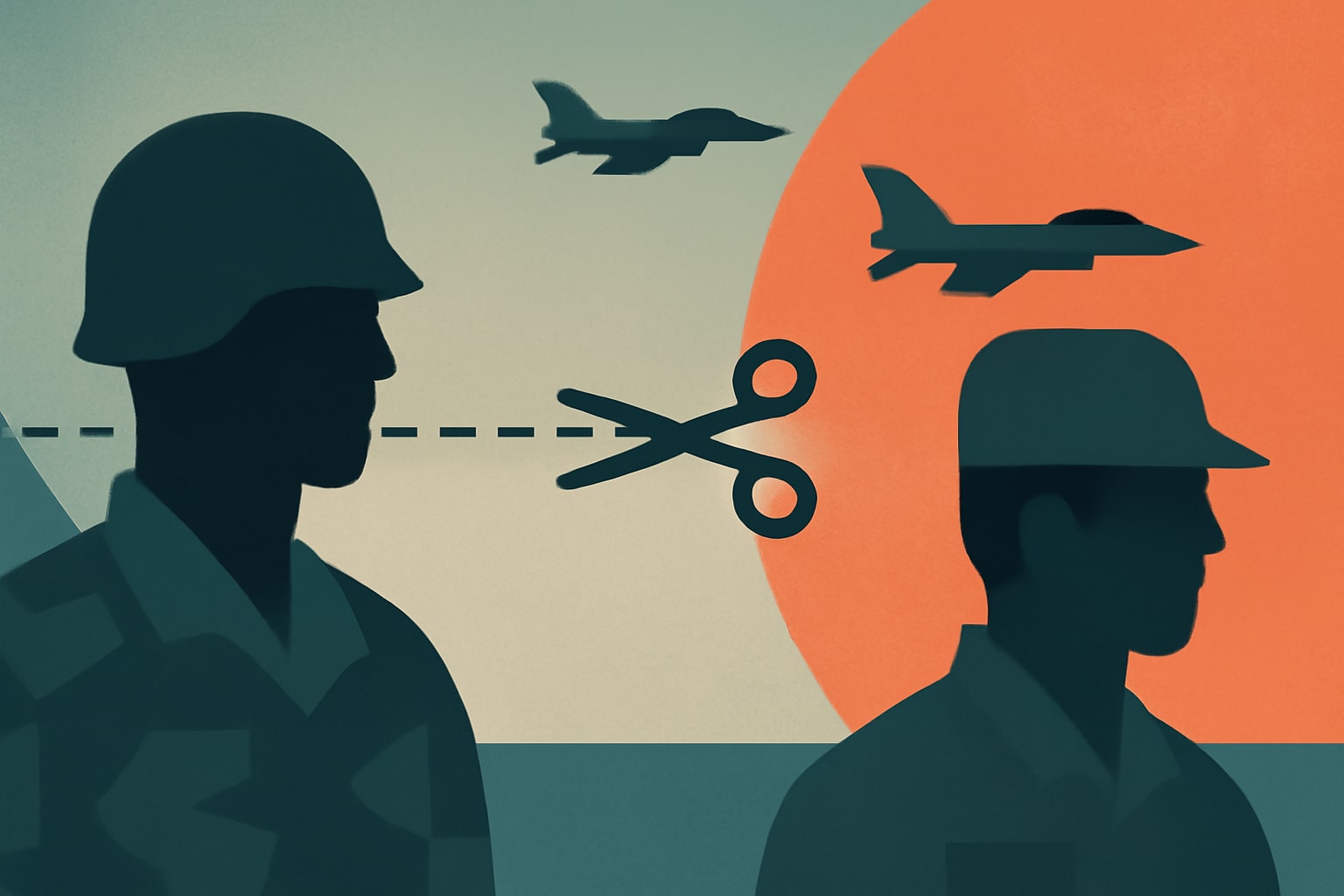 Editorial illustration for: US and South Korea to Reduce Length and Scope of Military Drills