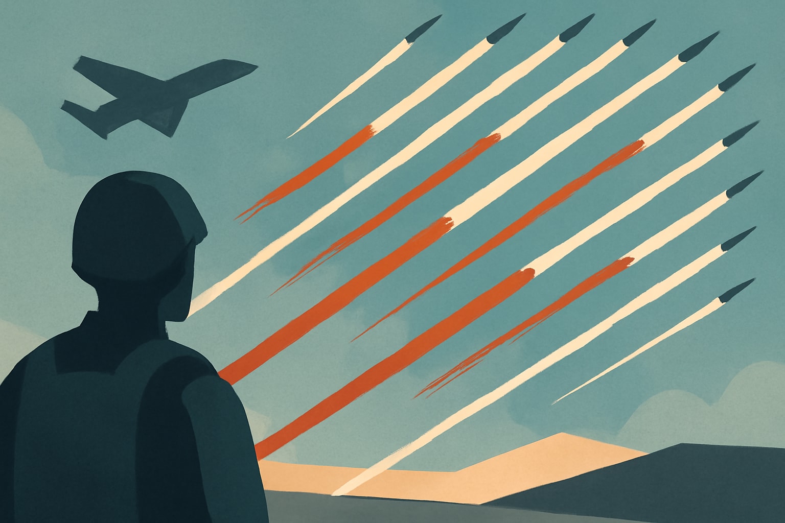 Editorial illustration for: Ukraine Braces for Combined Salvos of Up to 200 Missiles