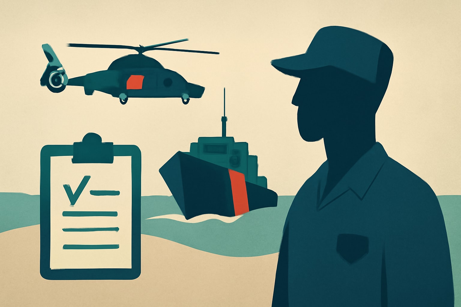 Editorial illustration for: Joining the U.S. Coast Guard: Benefits and Requirements Explained