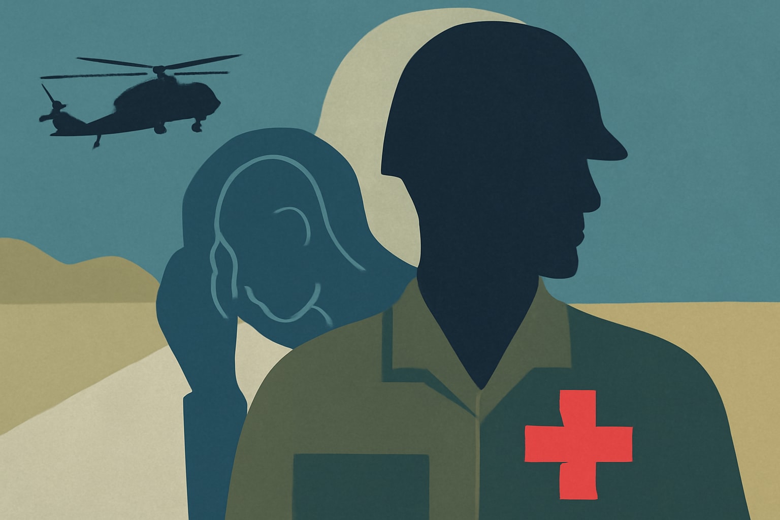 Editorial illustration for: Combat Medics Need Training for Mental Health Challenges After Deployment