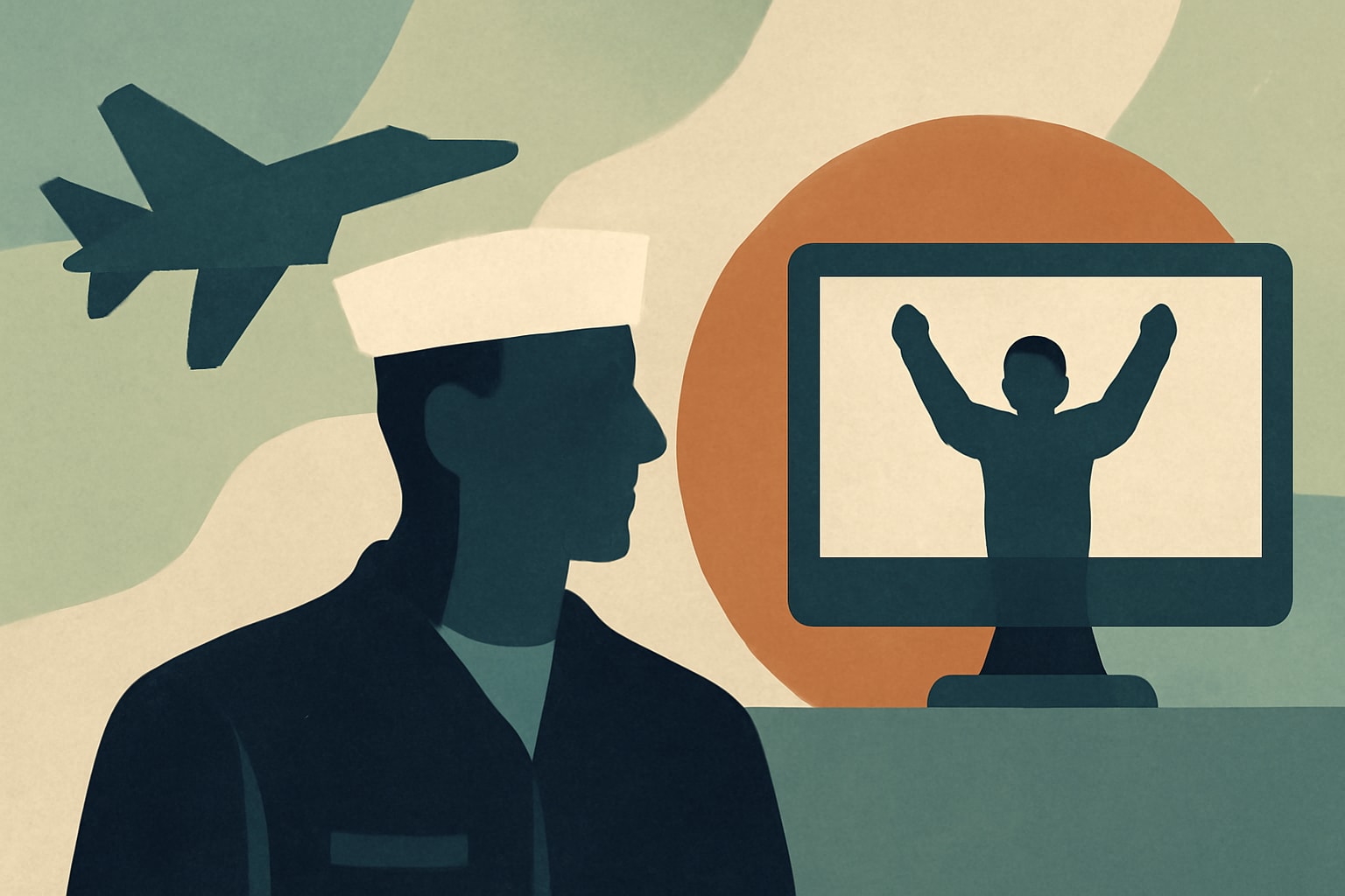 Editorial illustration for: Navy Veteran Harrison Schoen's Journey to Viral Fame on 'Beast Games'