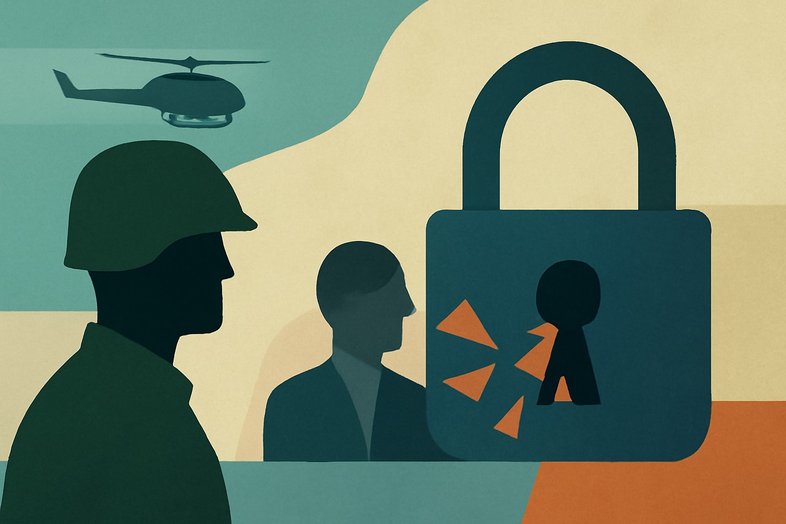 Editorial illustration for: Is Job Security a Myth in the Civilian Sector for Veterans?