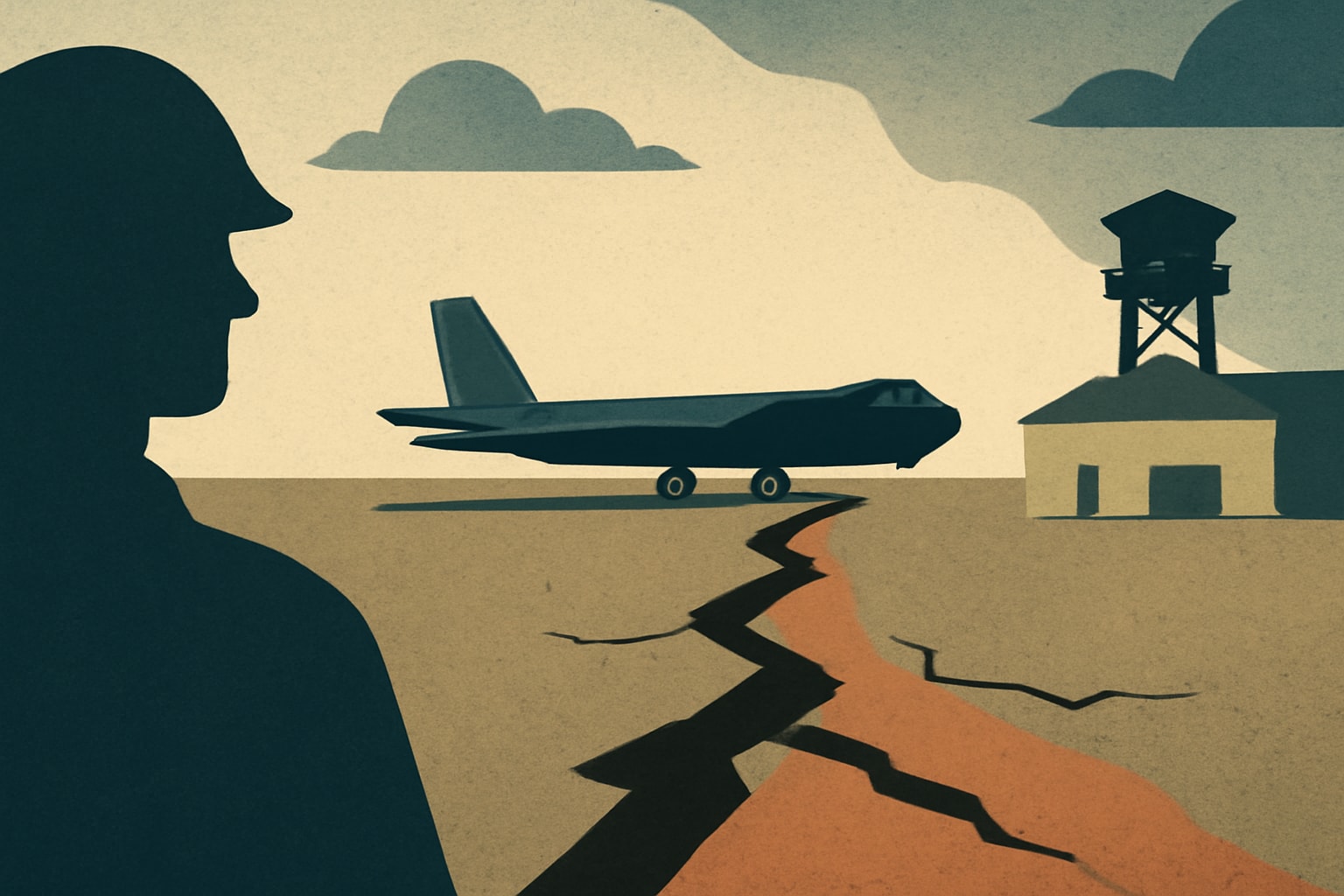 Editorial illustration for: Minot and Andersen Air Force Bases Face Deteriorating Conditions