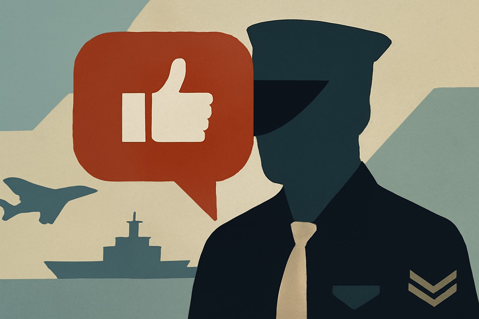 Editorial illustration for: Navy and Marines Warned to Hide Military Ties on Social Media