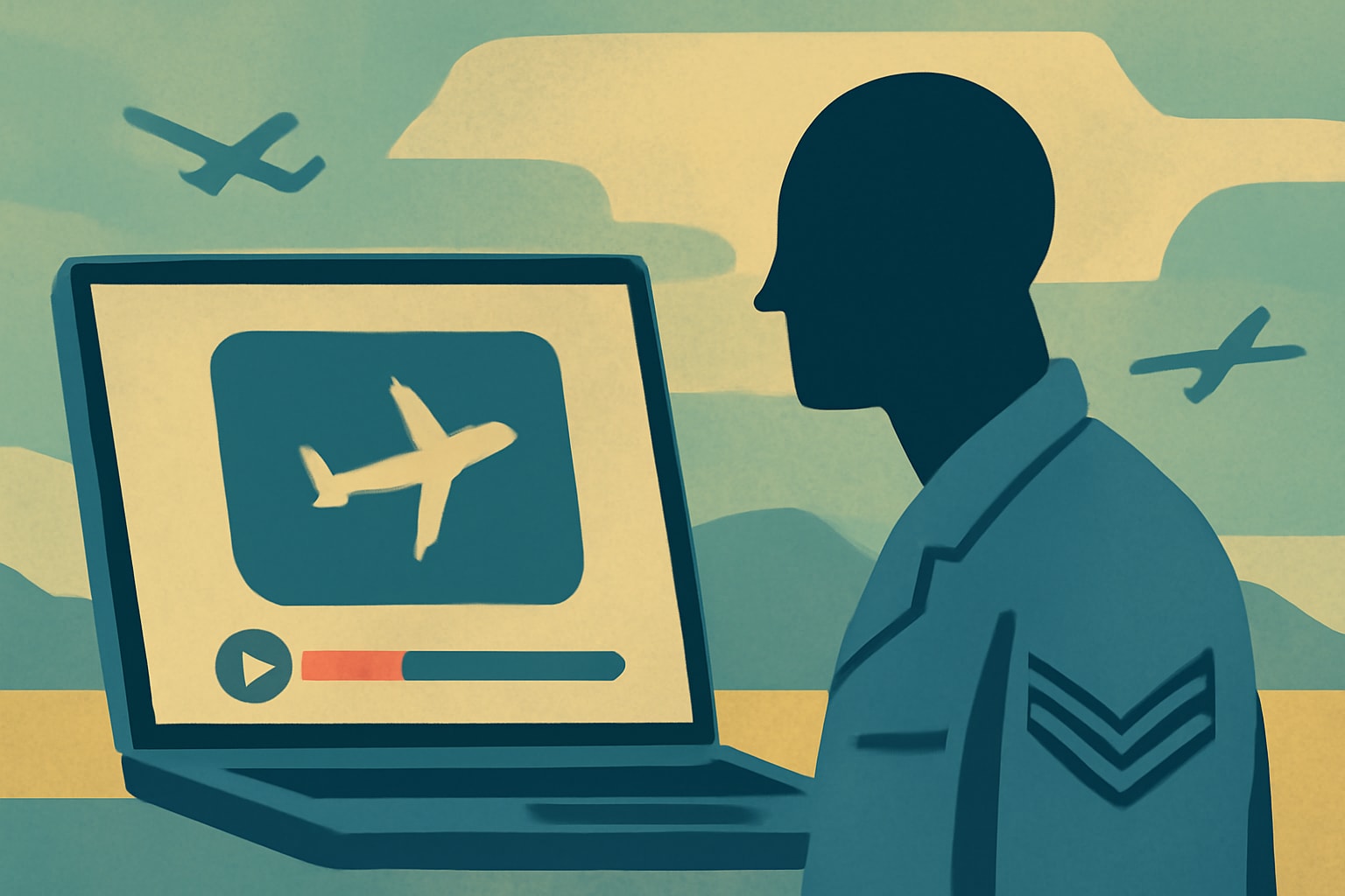 Editorial illustration for: Air Force Launches Virtual Foundations Courses for Enlisted Airmen