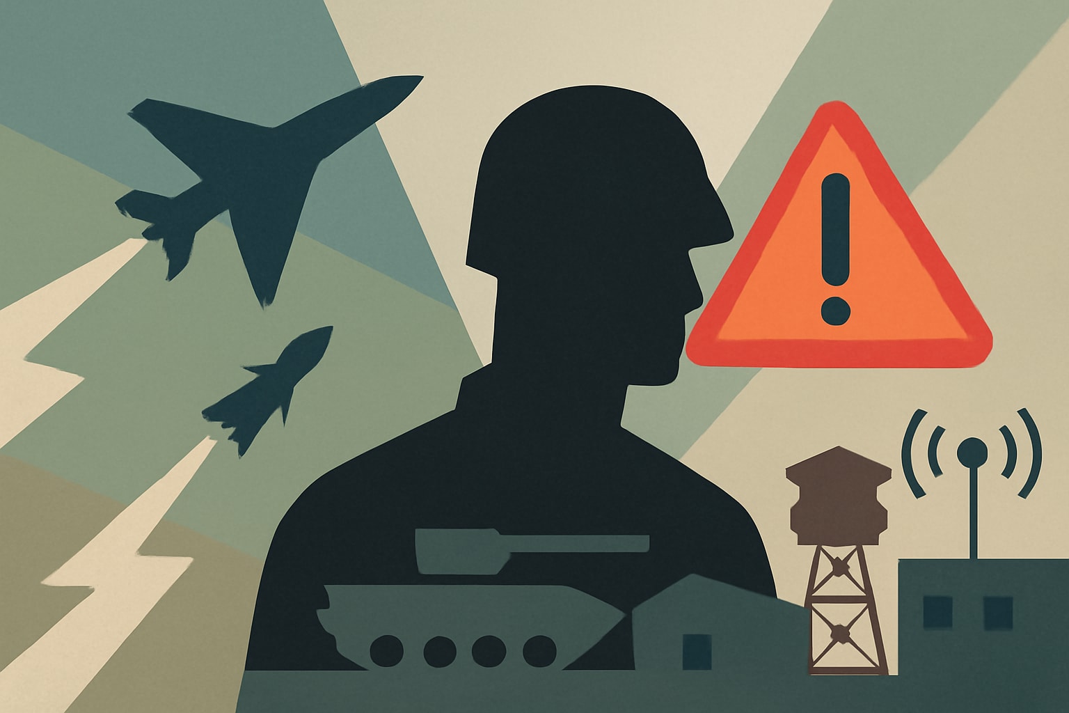 Editorial illustration for: Navy Secretary Warns of Coordinated Multi-Domain Threats to Personnel and Installations