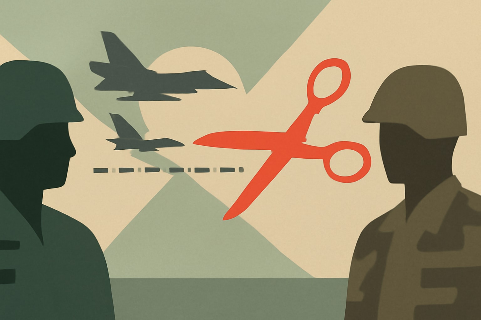 Editorial illustration for: US and South Korea to Reduce Length and Scope of Military Drills