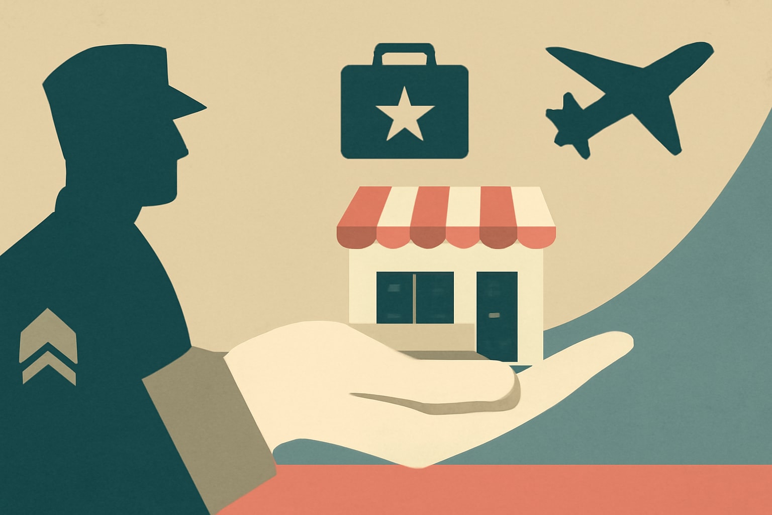 Editorial illustration for: Government Expands Support for Veterans Starting Small Businesses