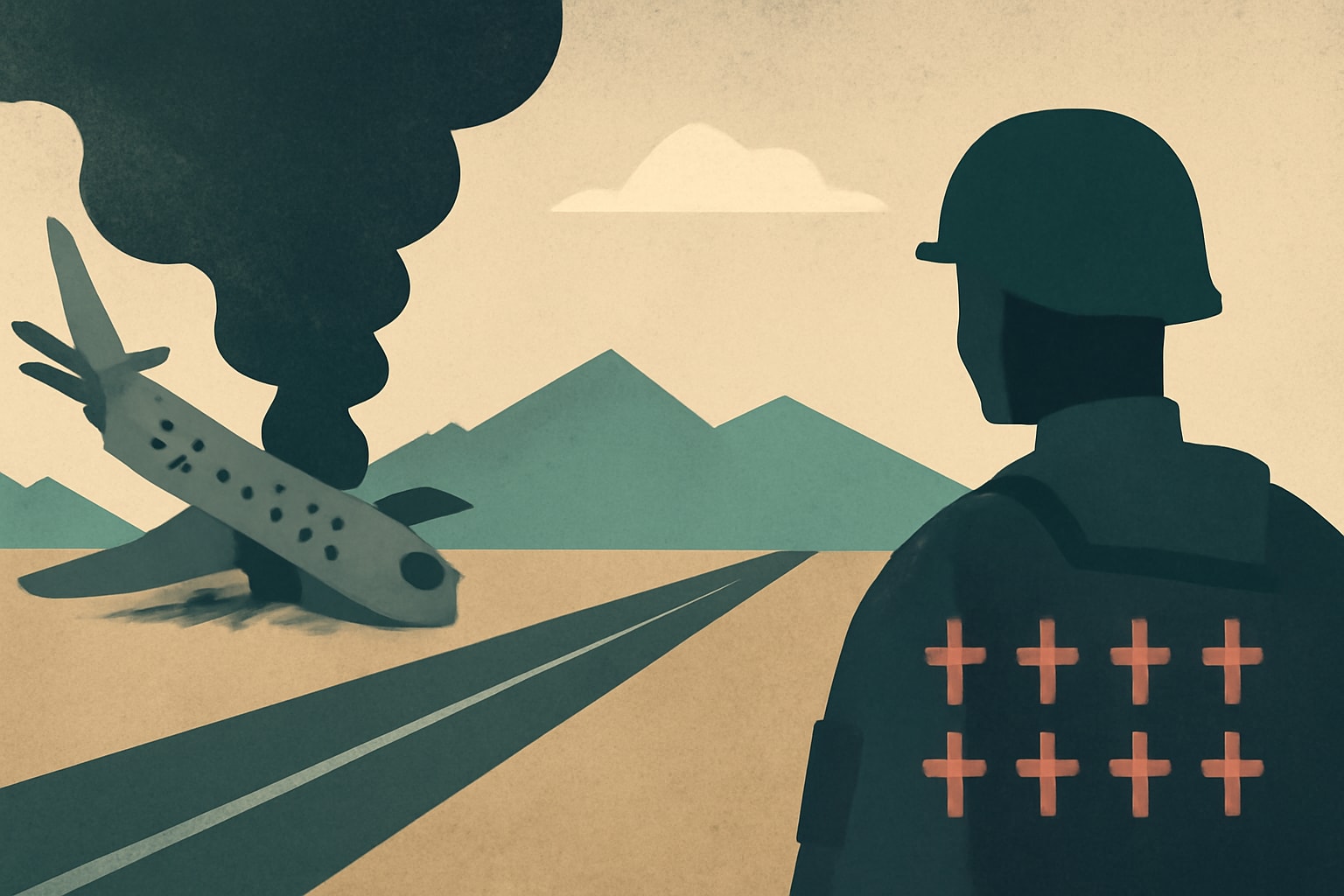 Editorial illustration for: Alaska Plane Crash Claims Eight Lives During Second Landing Attempt