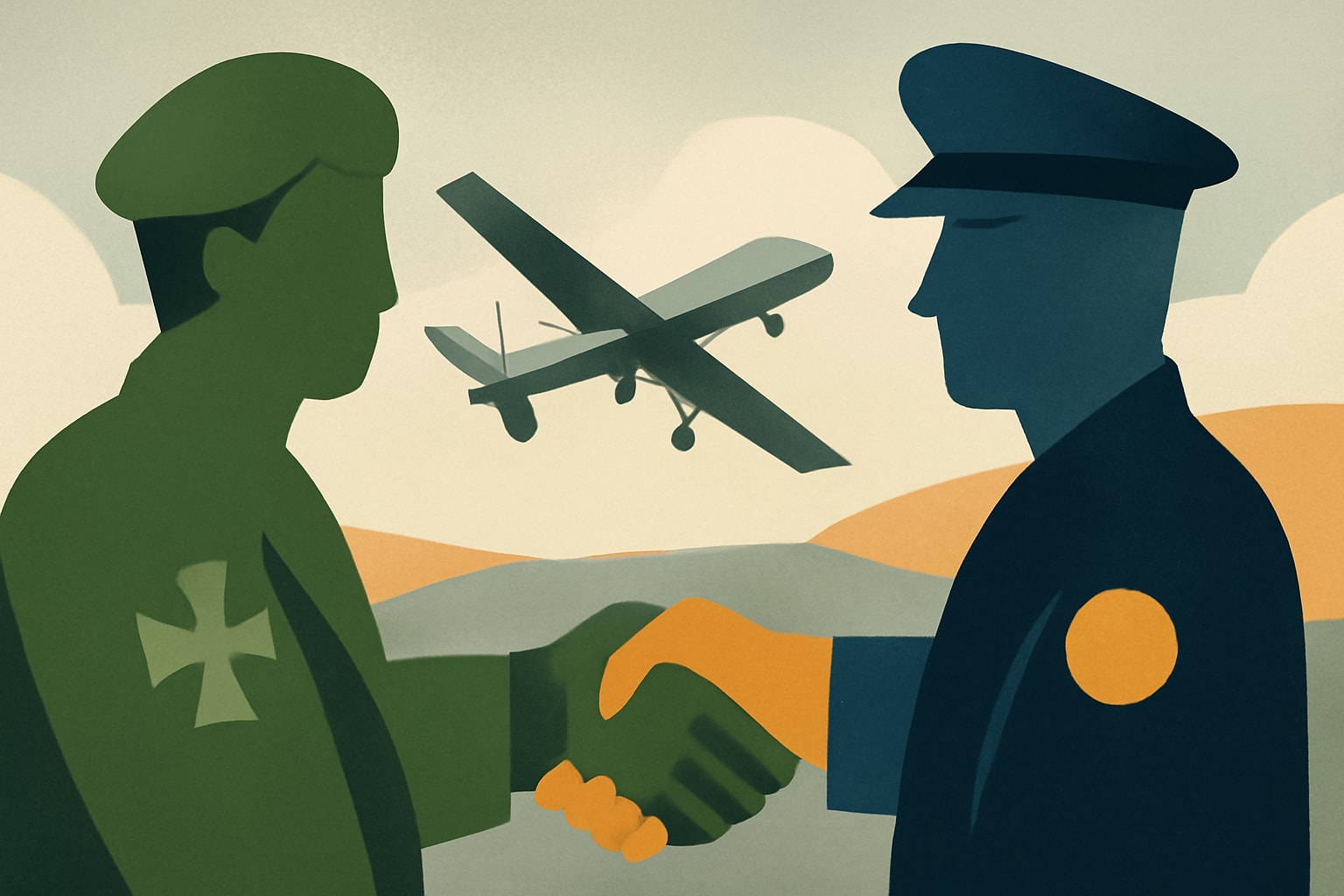 Editorial illustration for: Patria Partners with Ukraine’s General Cherry to Develop Drones in Finland