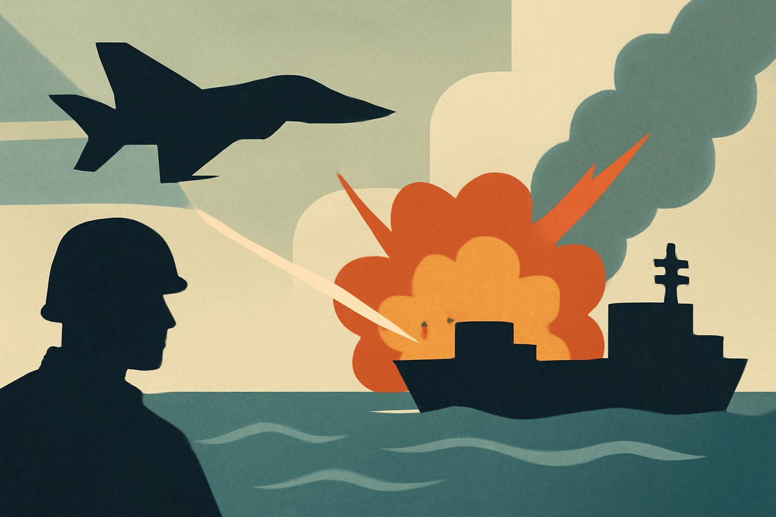 Editorial illustration for: US Strikes Vessel in Eastern Pacific, Killing Two in First Attack in Months