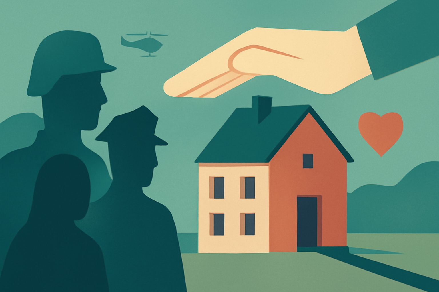 Editorial illustration for: Nonprofit Offers No-Cost Housing for Veterans, First Responders, and Widows