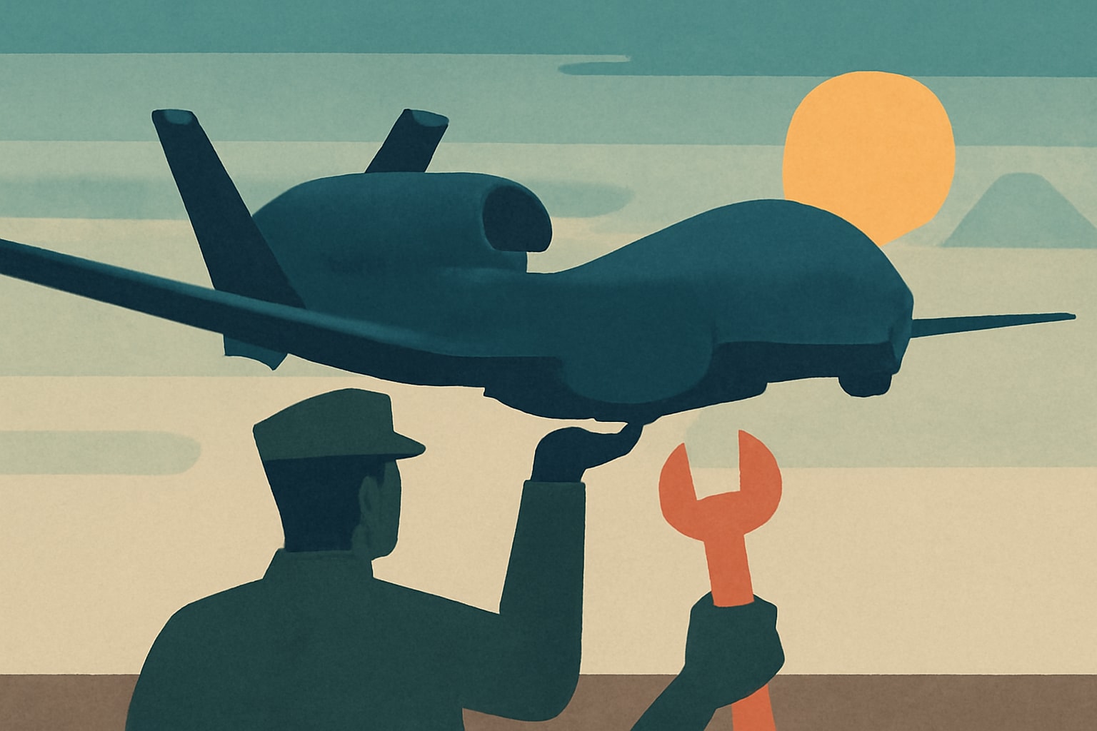 Editorial illustration for: Air Force Plans Support Contract That Could Keep RQ-4s Flying Into 2030s