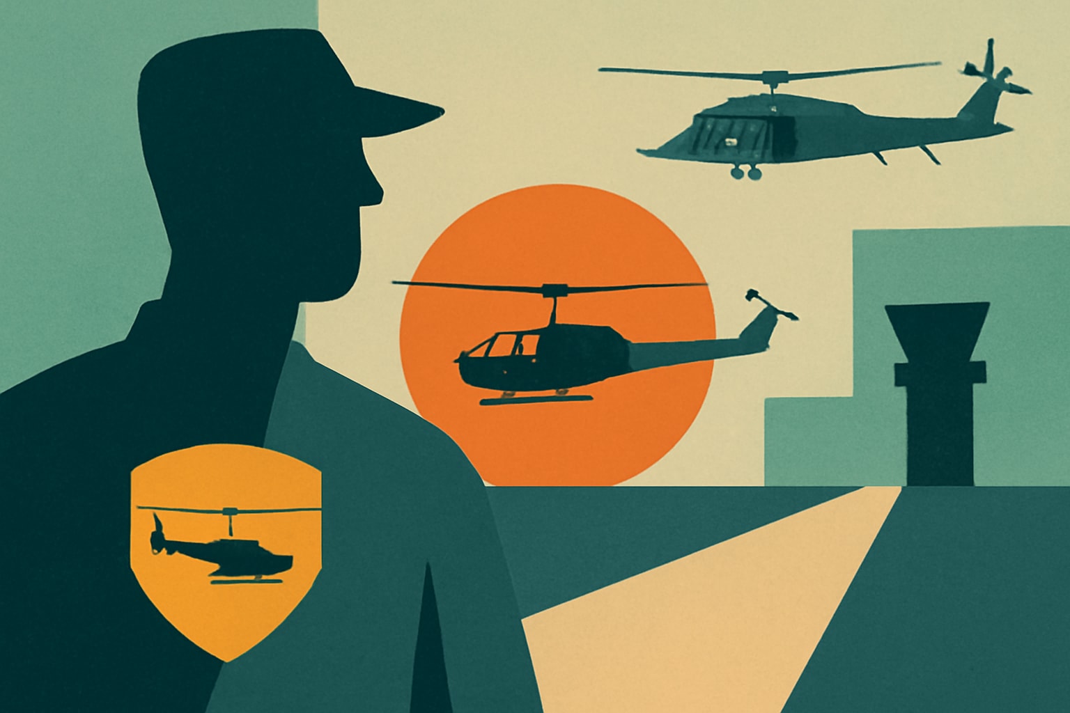 Editorial illustration for: Joint Base Andrews Airmen Reflect on Huey Legacy Before HH-60W Transition