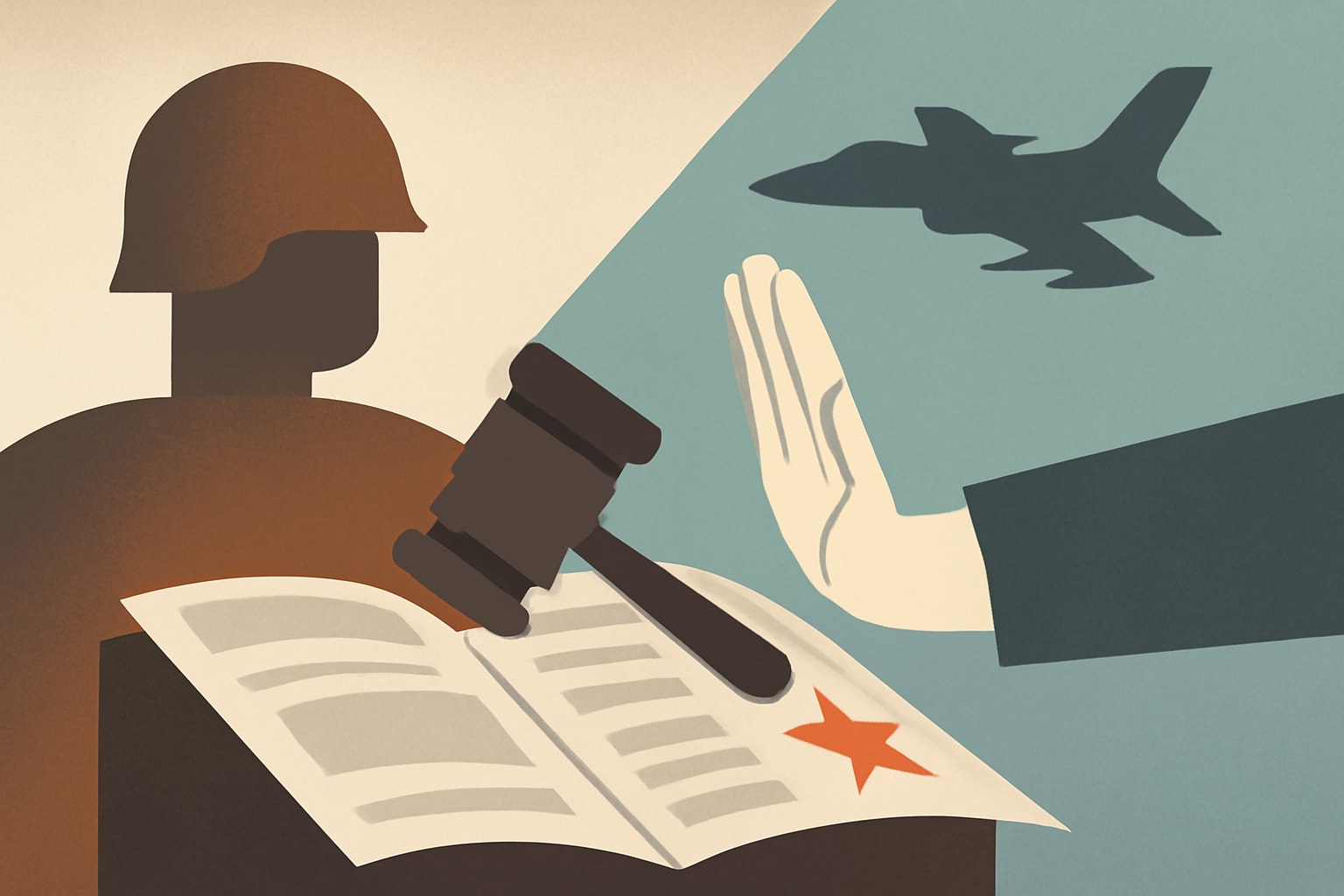 Editorial illustration for: Former 'Stars and Stripes' Journalists Sue Pentagon to Block Terminations