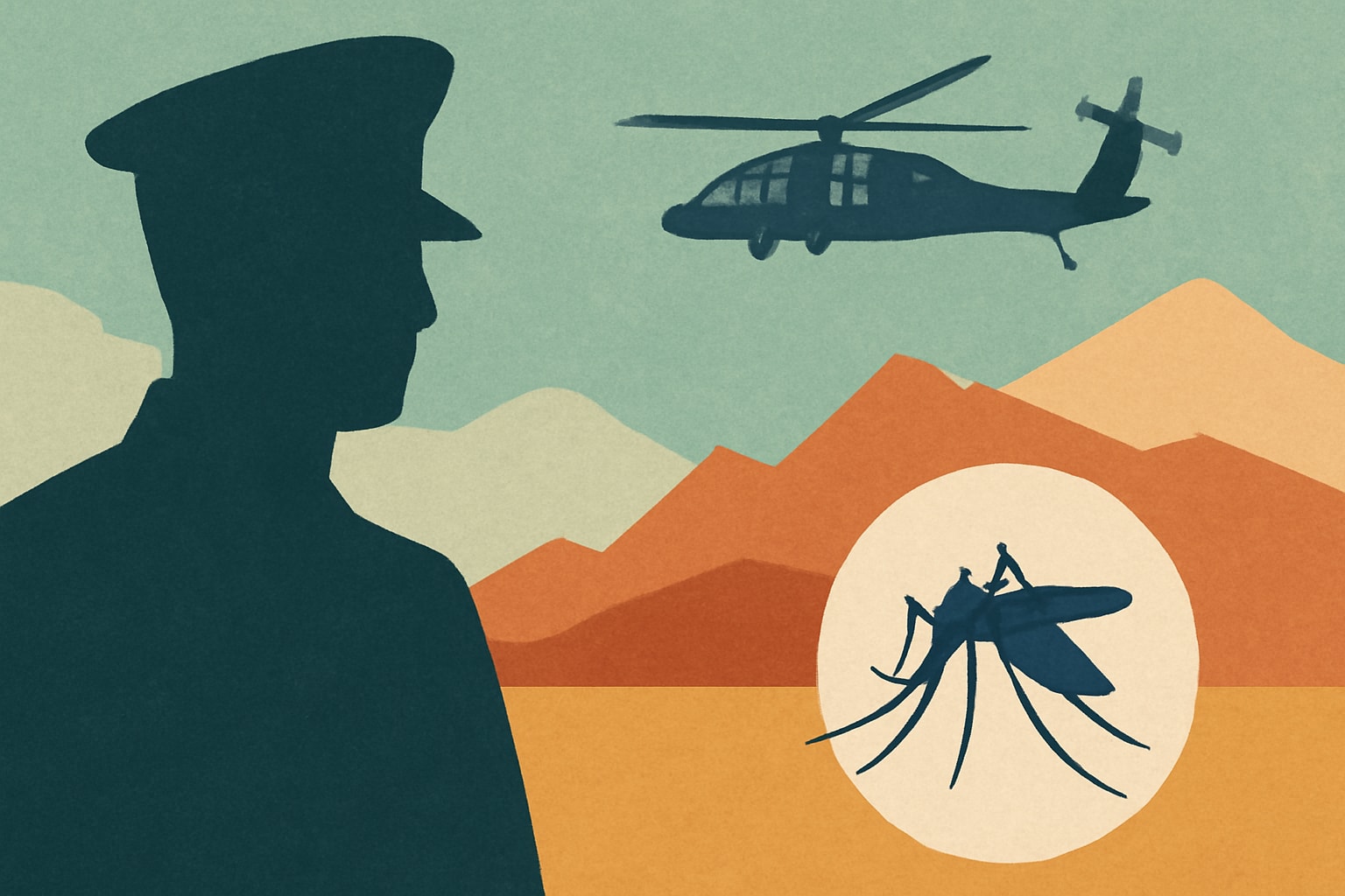 Editorial illustration for: U.S. Navy Investigates Deadly Malaria Surge in Yemen