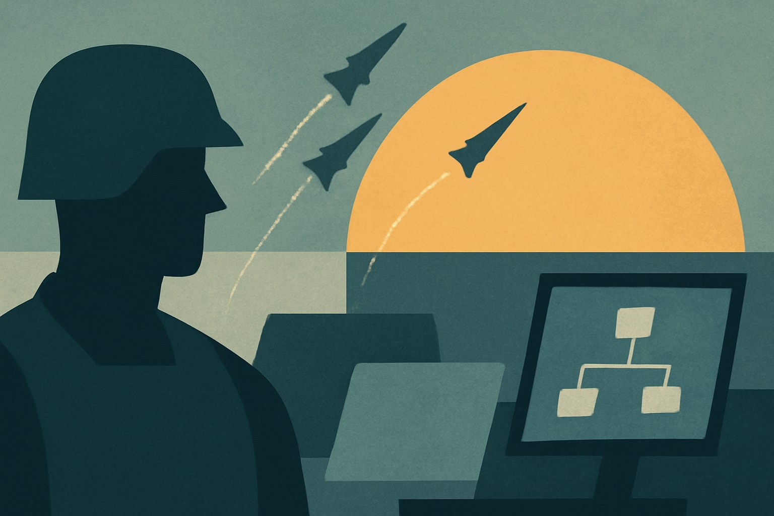 Editorial illustration for: Initial Golden Dome Tests Validate Command and Control Software
