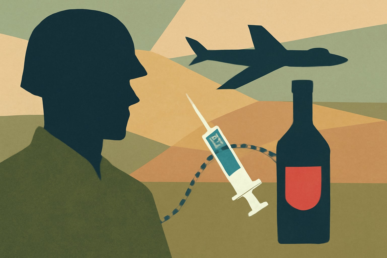Editorial illustration for: New Research Explores GLP-1 Drugs for Veterans with Alcohol Use Disorder