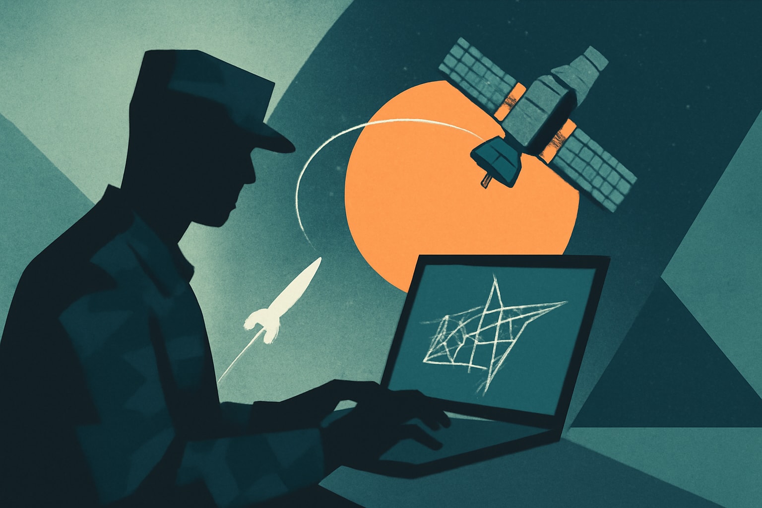 Editorial illustration for: Space Force Adopts Digital Engineering Tool for NC3 Satellite Program