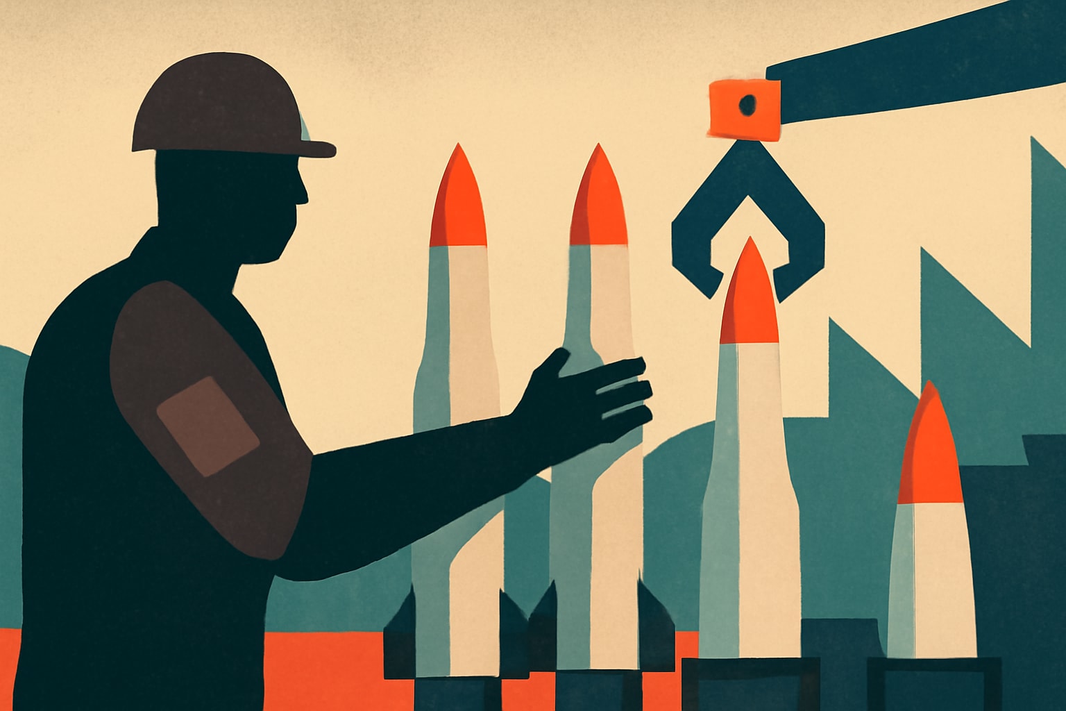 Editorial illustration for: India Turns to Private Sector to Ramp Up Missile Production
