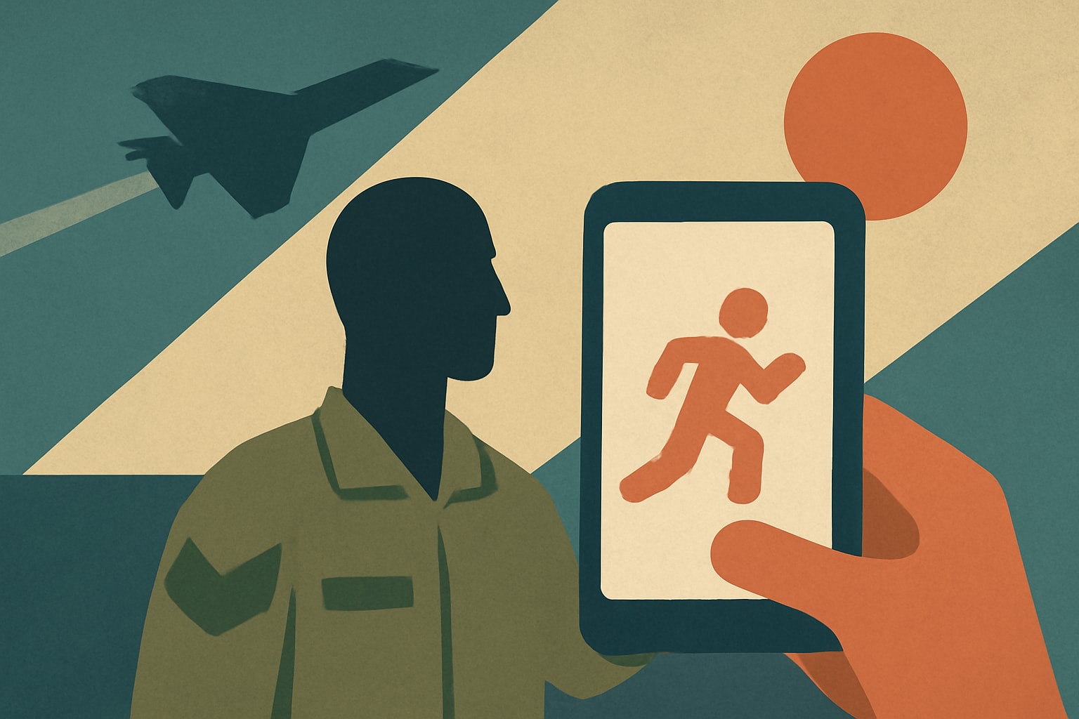 Editorial illustration for: Air Force Captain Launches Fitness App for Service Members