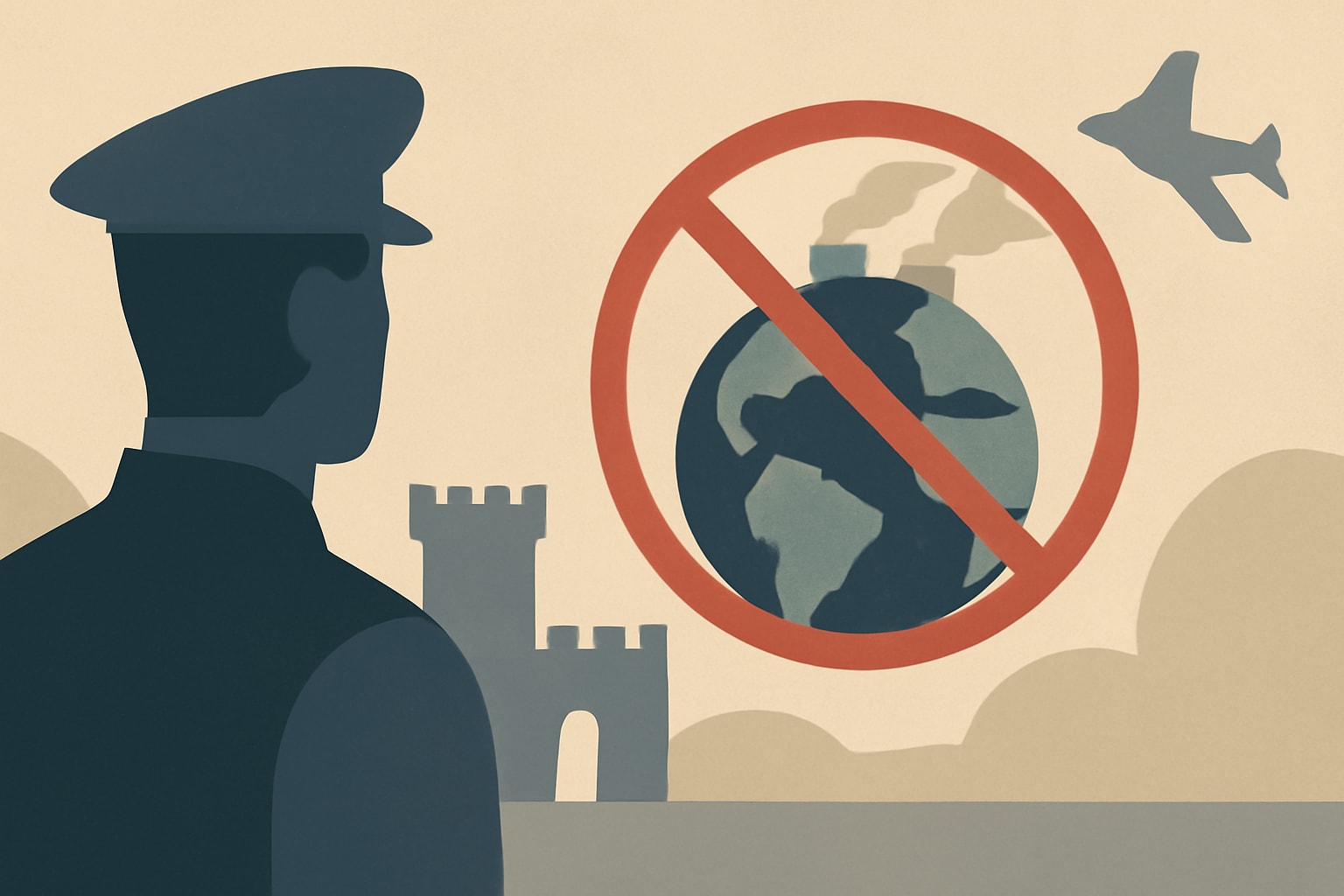 Editorial illustration for: West Point Ordered Professors Not to Teach Human Causes of Climate Change, Lawsuit Alleges