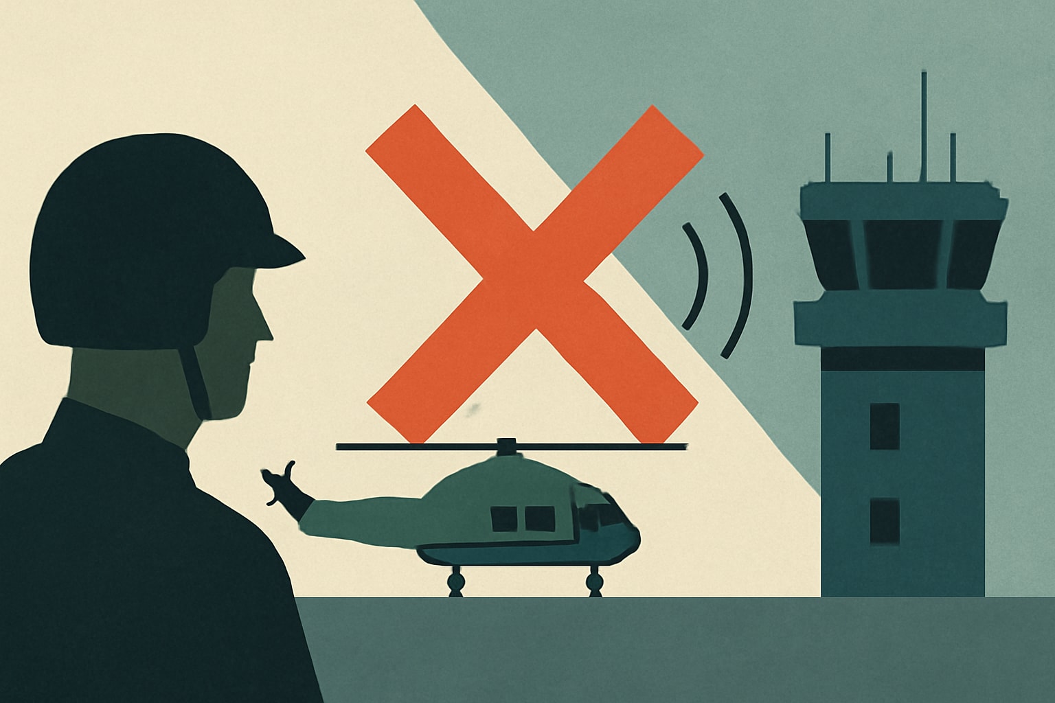 Editorial illustration for: Marine One Crew Failed to Contact Air Traffic Control Before Safety Incident
