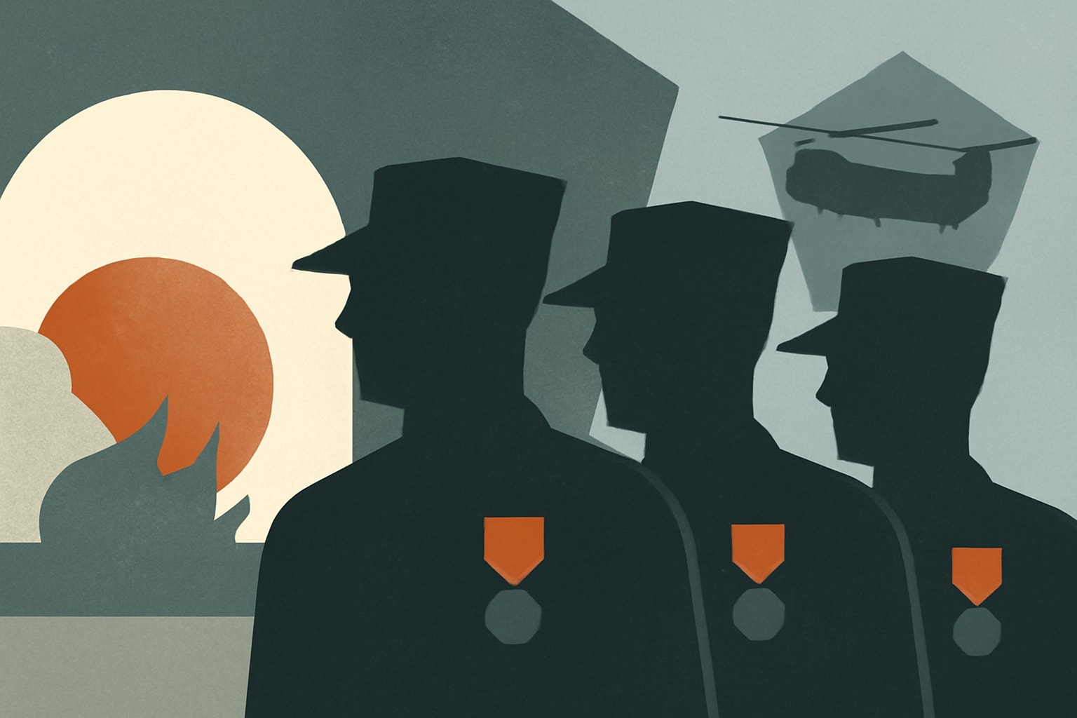 Editorial illustration for: Pentagon Upgrades Awards for 3 Marines at Abbey Gate Attack