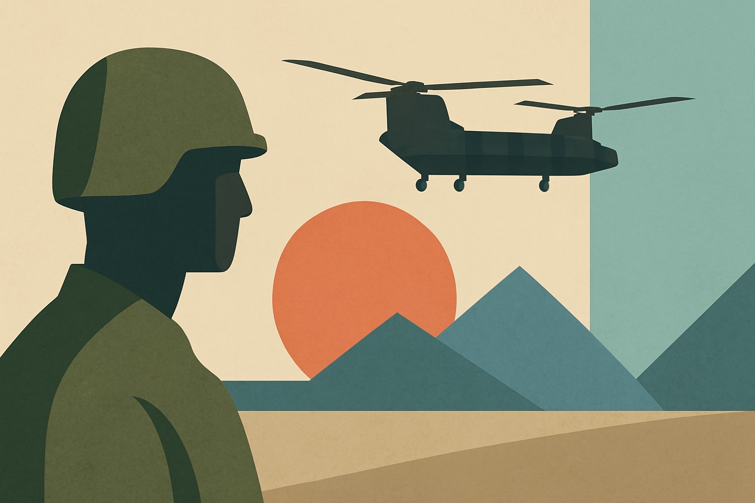 Editorial illustration for: Army Extends 82nd Airborne Division’s Middle East Deployment to a Full Year
