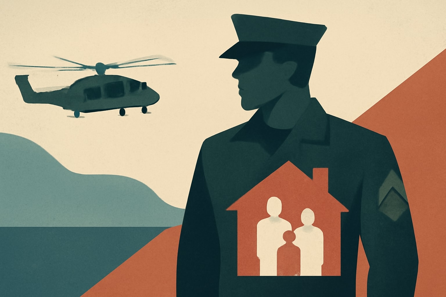Editorial illustration for: Acting Navy Secretary Orders Marines to Bring Family Home Amid Divorce Concerns
