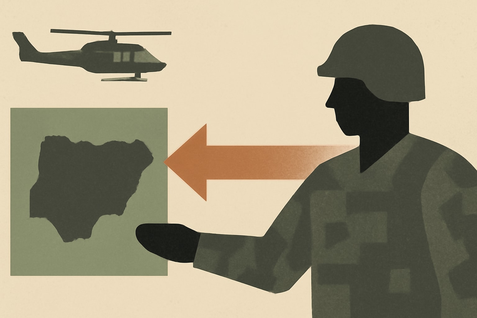 Editorial illustration for: US to Withdraw Additional Combat Troops from Nigeria