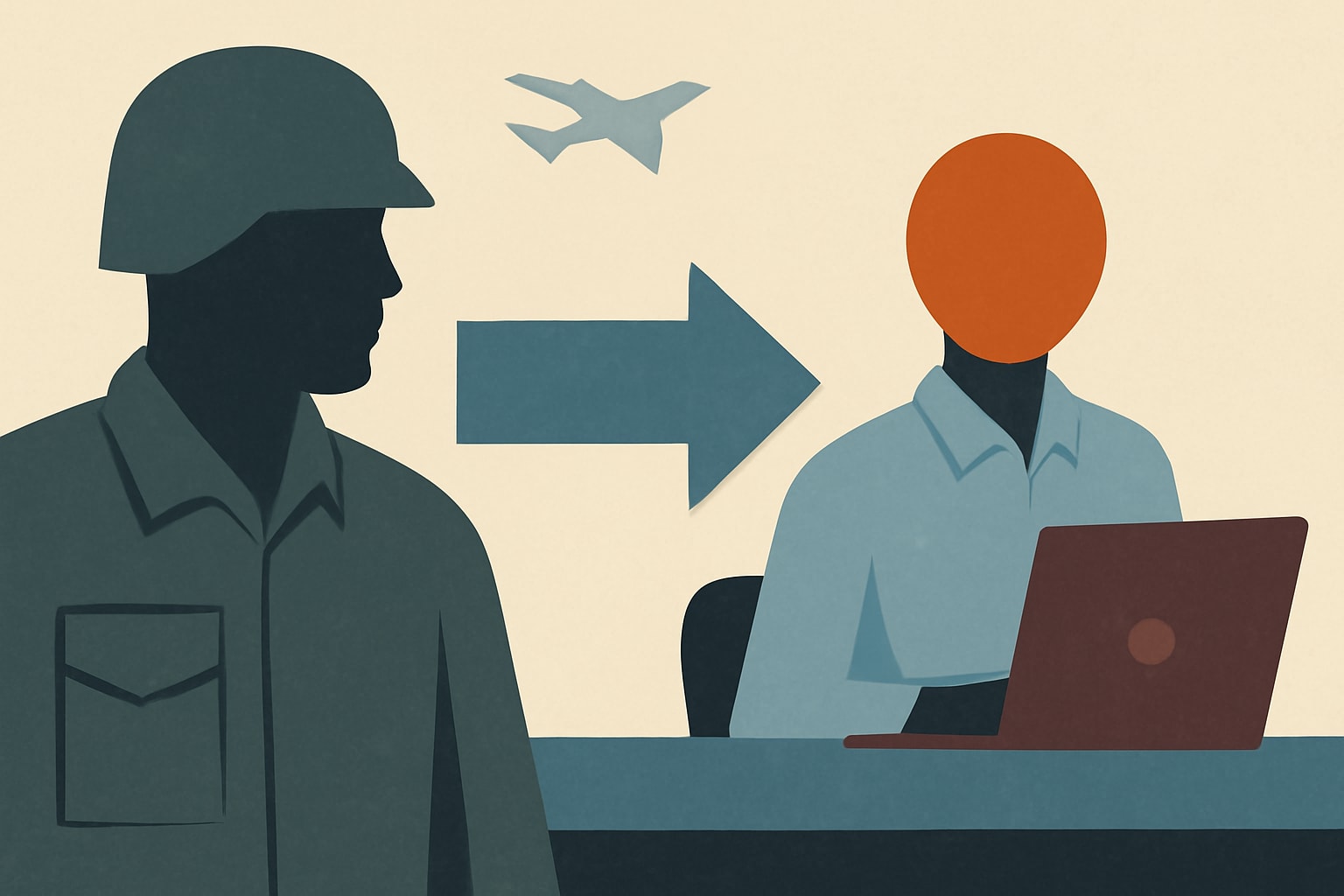 Editorial illustration for: Mastering the Remote-Work ‘Uniform’ in Your Civilian Job Transition