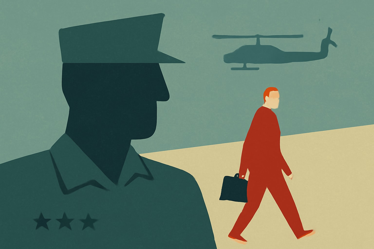 Editorial illustration for: Army Secretary Dan Driscoll Resigns After 18 Months in Office