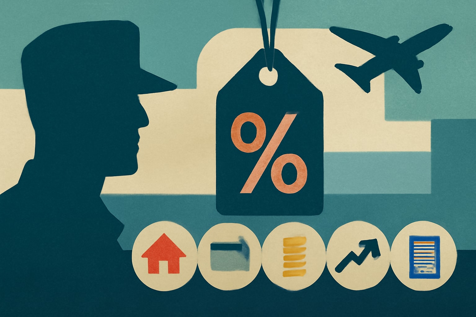 Editorial illustration for: What Determines Your VA Refinance Rate? 5 Key Factors