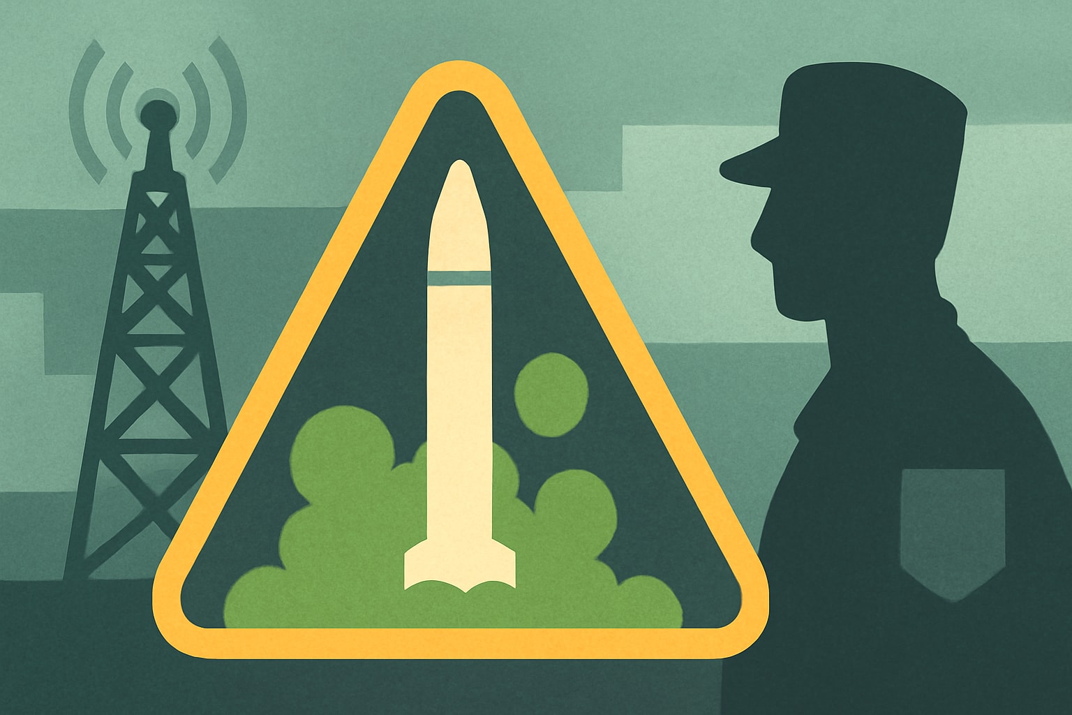 Editorial illustration for: Contamination Halts Minuteman III Communications Testing at Wyoming Base