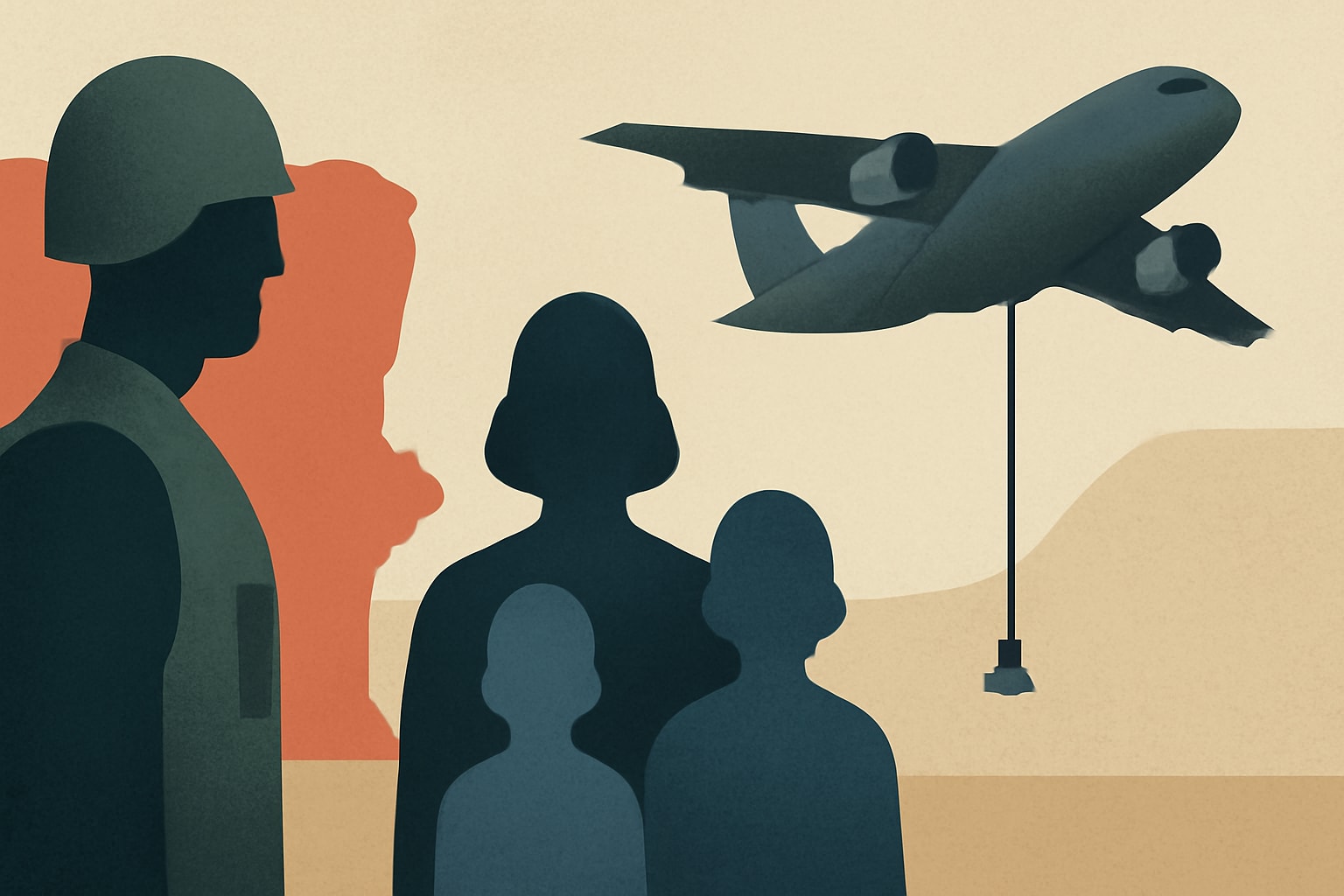 Editorial illustration for: New Policies for Military Families Affected by Bahrain Evacuation