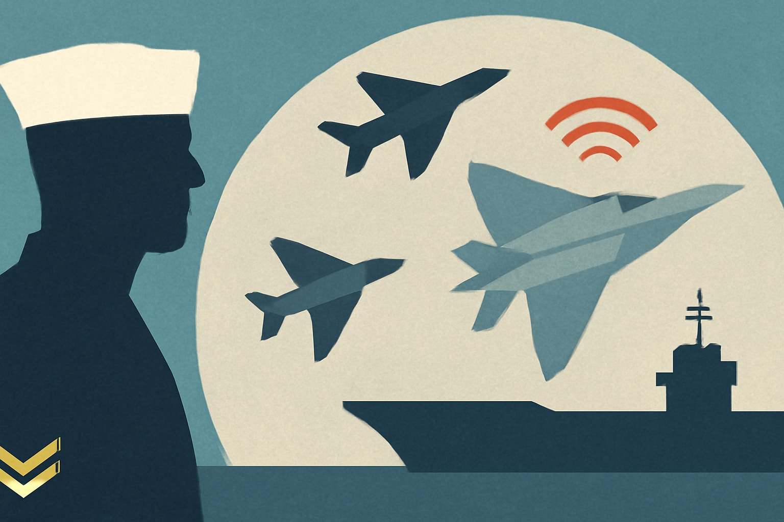 Editorial illustration for: U.S. Navy Unveils New Specifications for Collaborative Combat Aircraft