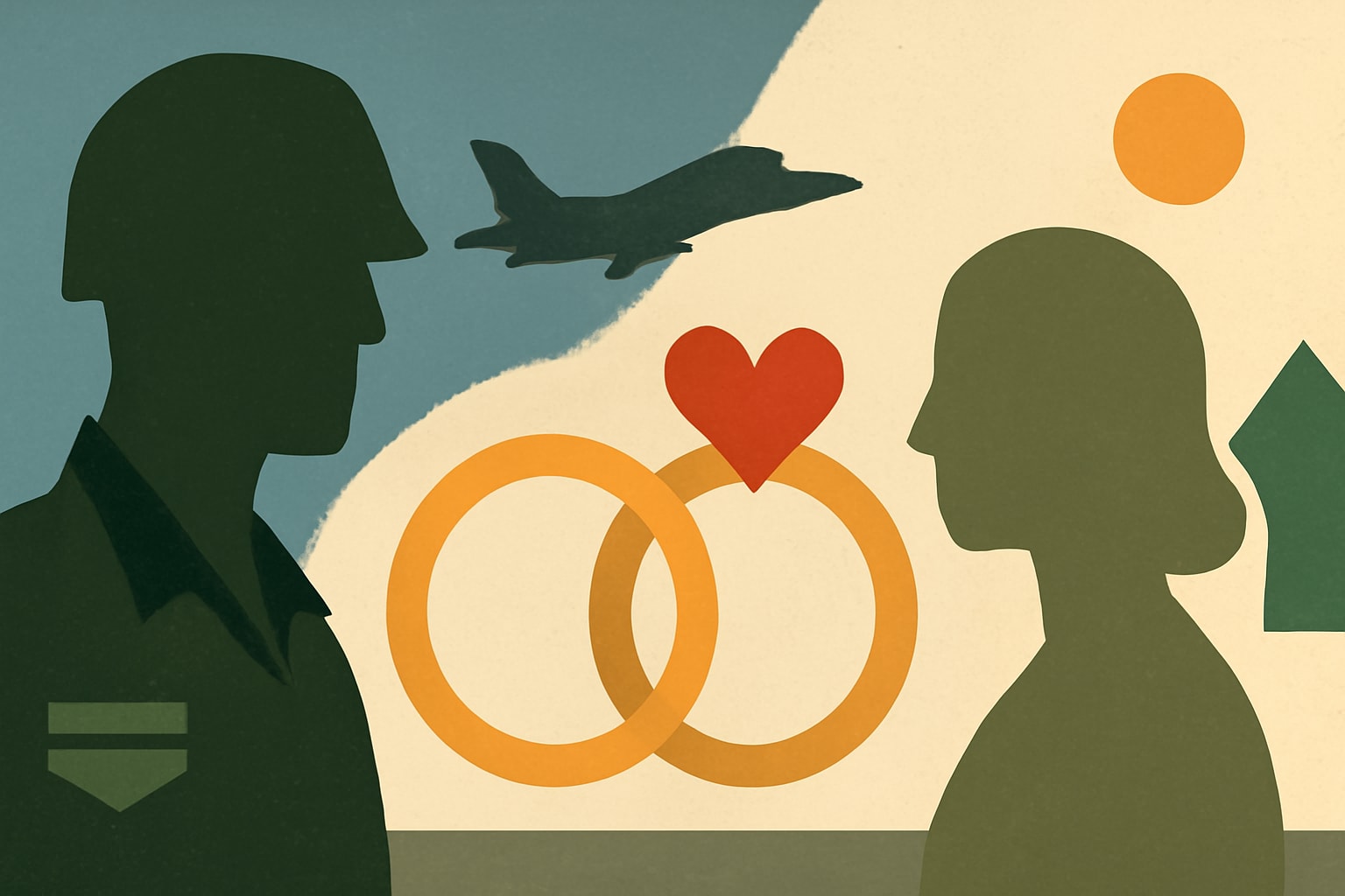 Editorial illustration for: 5 Essential Marriage Tips for Military Spouses