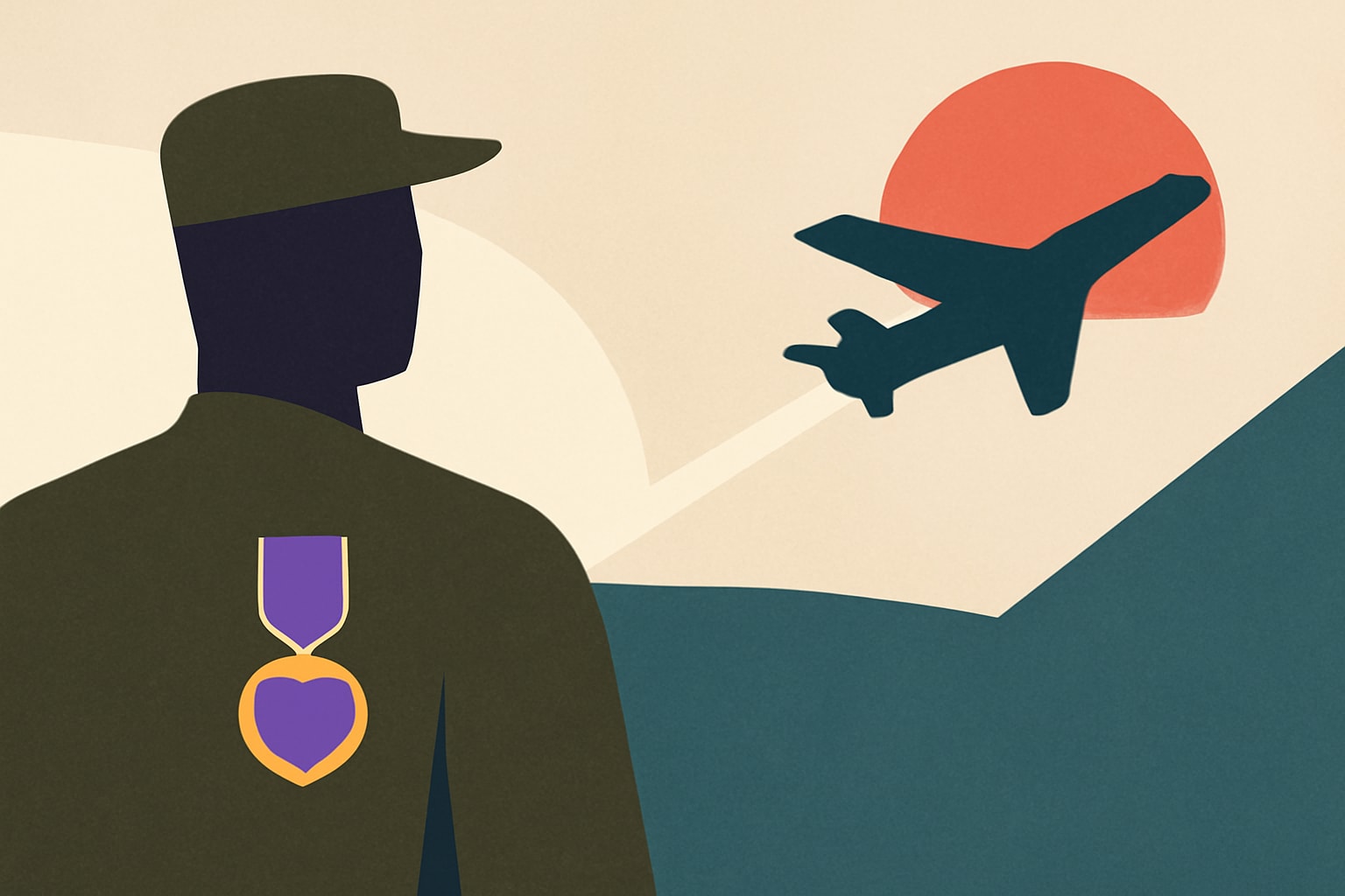 Editorial illustration for: Purple Heart Veteran Sae Joon Park Pardoned After Self-Deportation